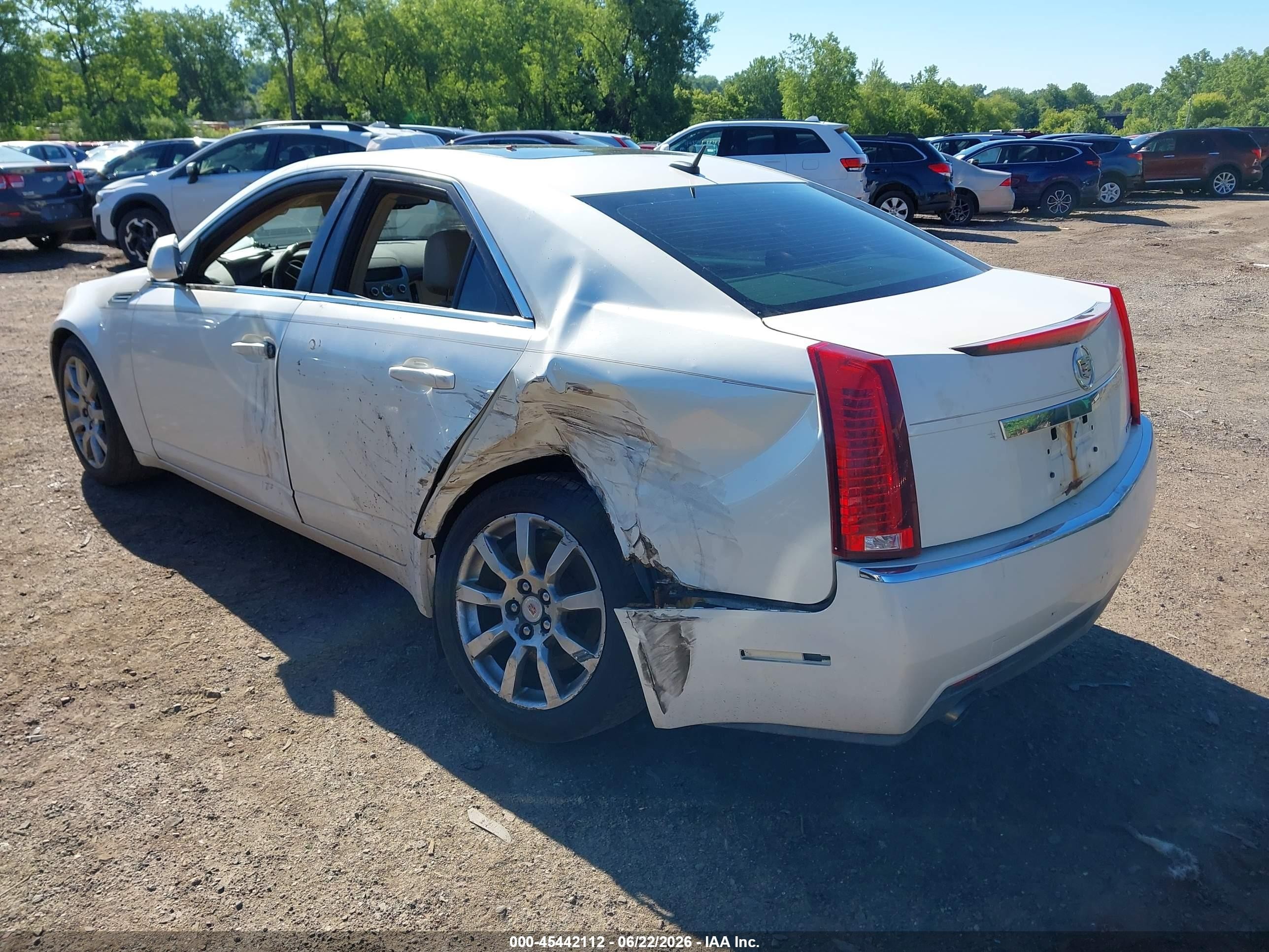 2008 Cadillac Cts Awd W/1sa White vin: 1G6DG577280151756