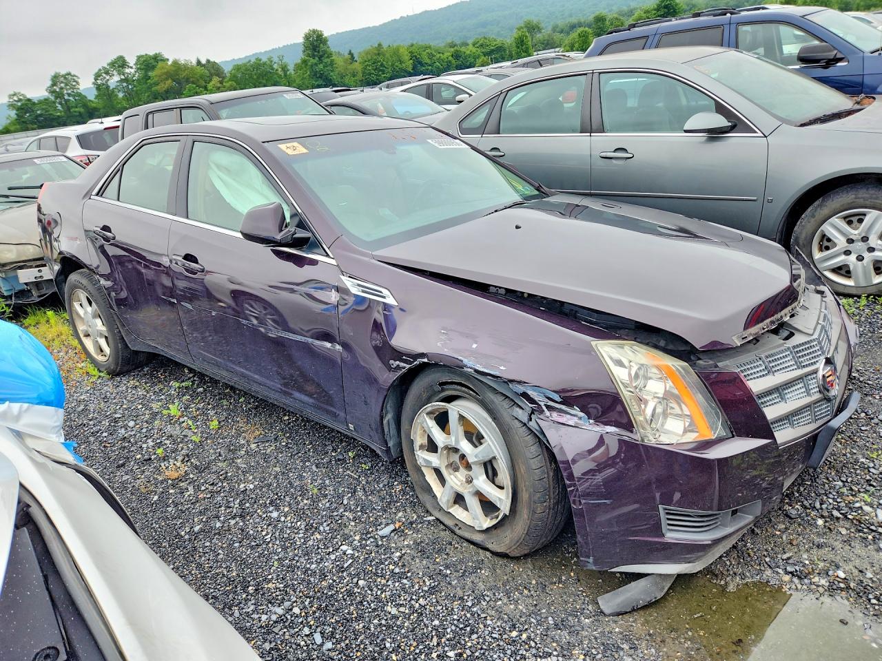2008 Cadillac Cts Burgundy vin: 1G6DG577780165636