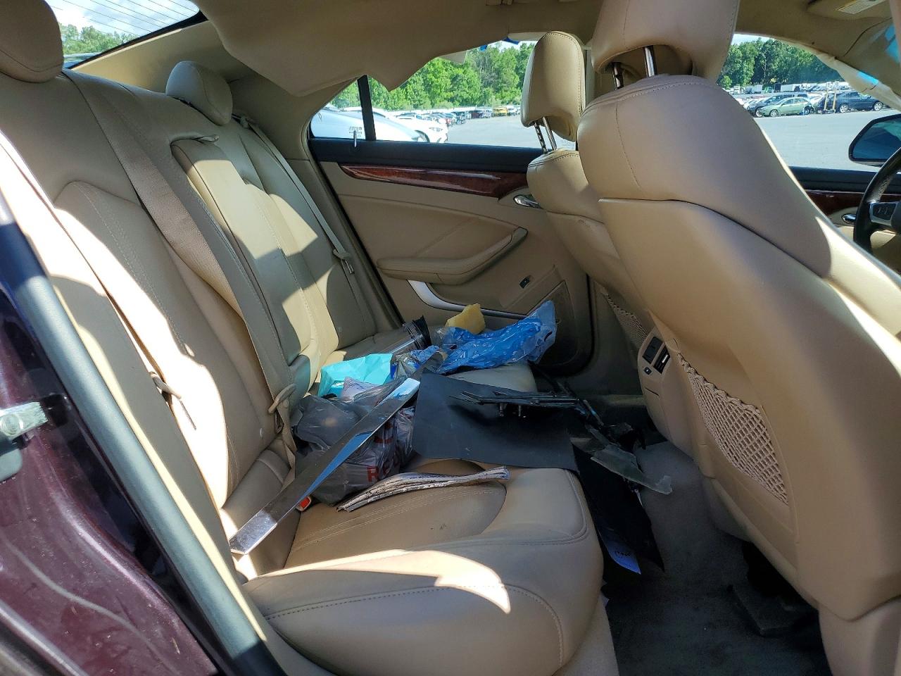 2008 Cadillac Cts Burgundy vin: 1G6DG577780165636