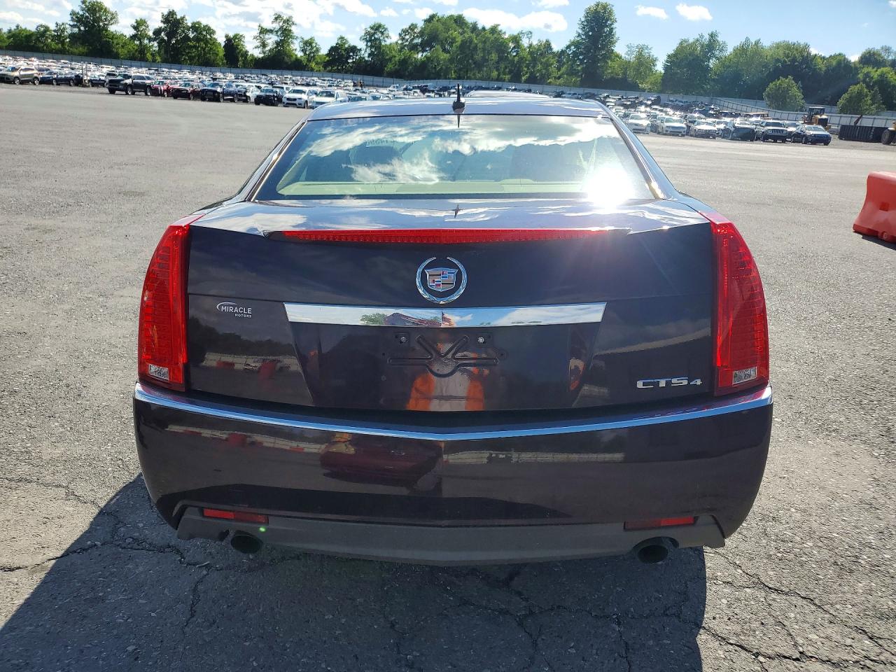 2008 Cadillac Cts Burgundy vin: 1G6DG577780165636