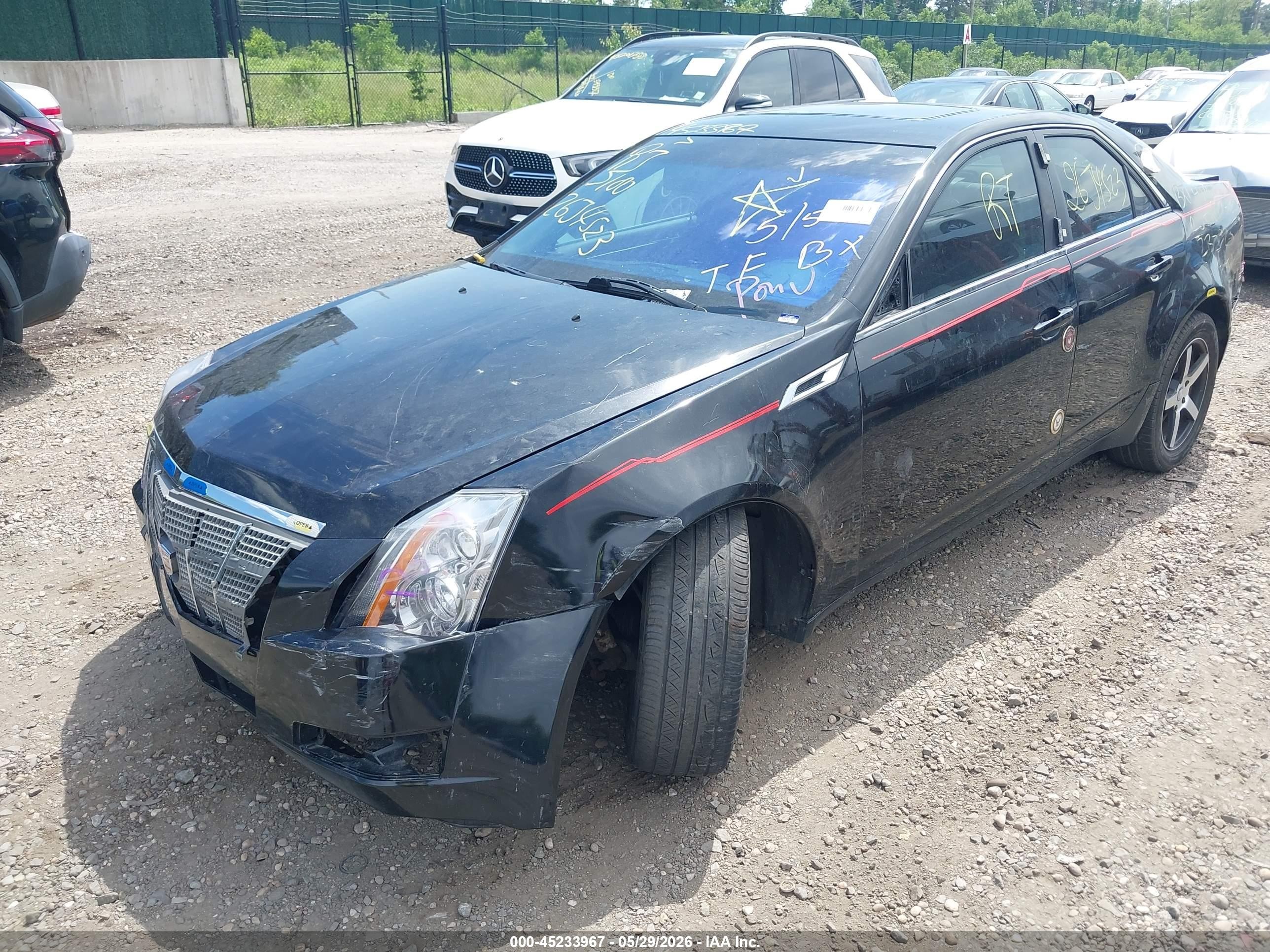 2009 Cadillac Cts Standard Black vin: 1G6DG577790129348