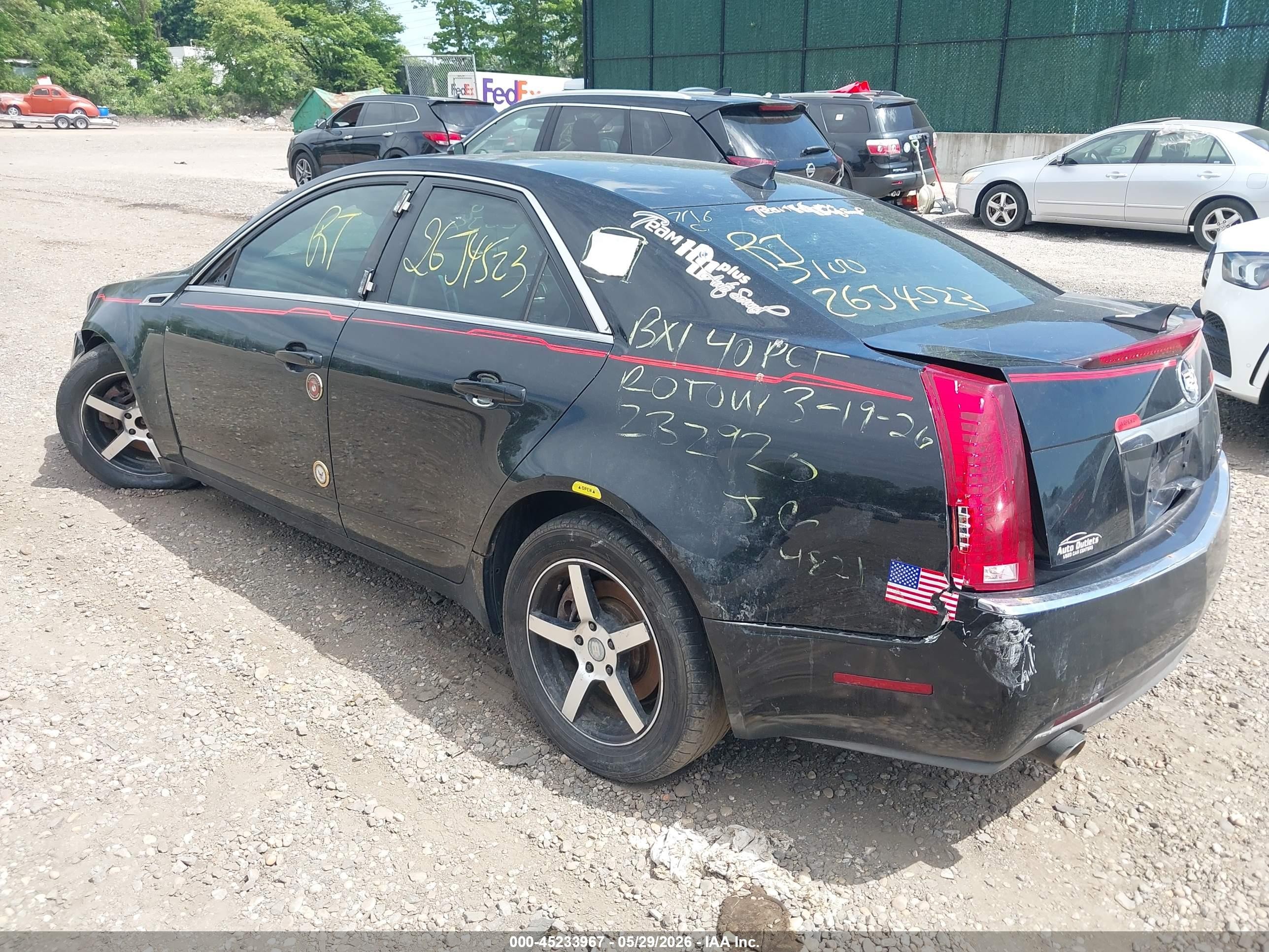 2009 Cadillac Cts Standard Black vin: 1G6DG577790129348