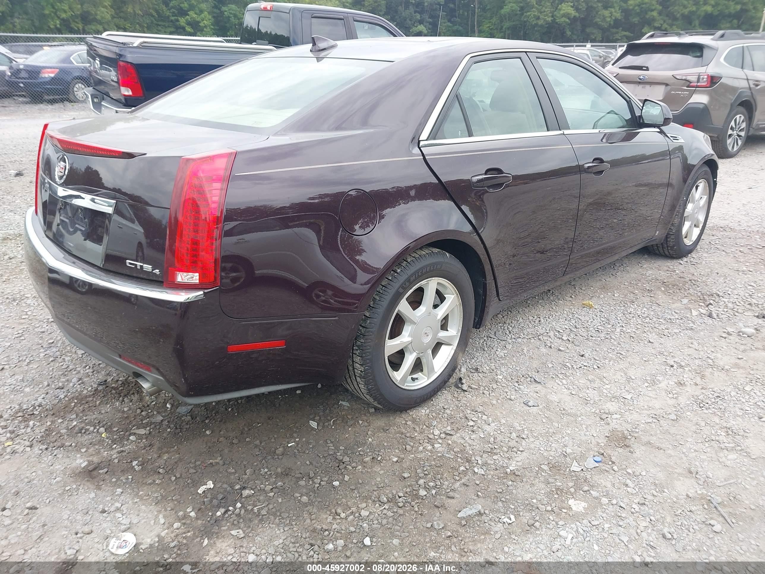 2009 Cadillac Cts Awd W/1sa Maroon vin: 1G6DG577890102031