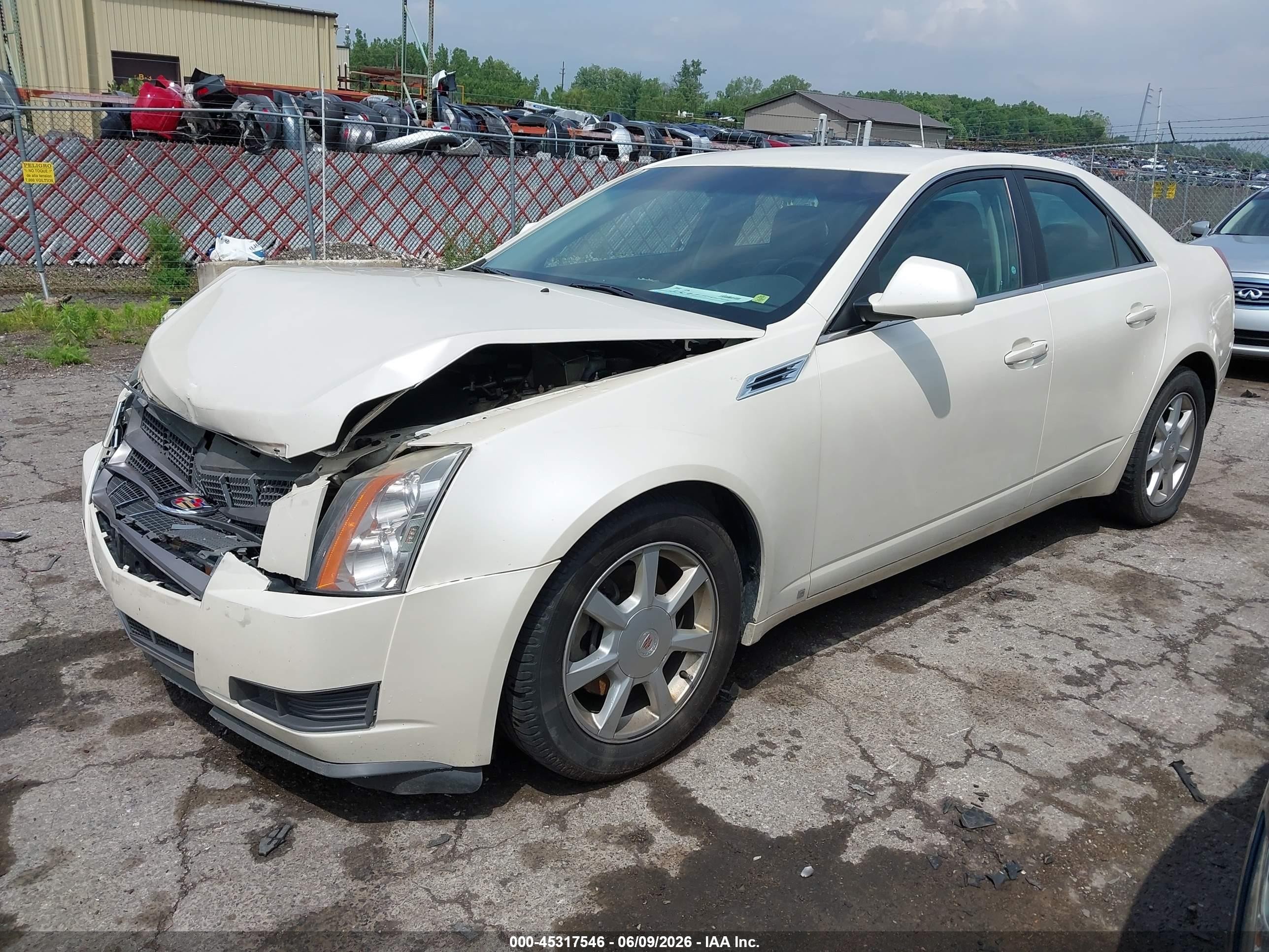 2009 Cadillac Cts Standard Белый vin: 1G6DG577890149883
