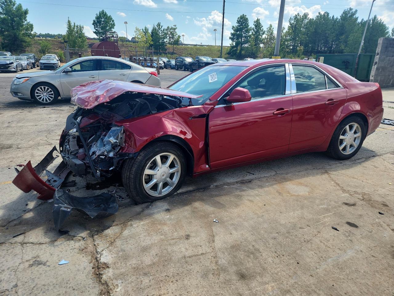 2008 Cadillac Cts Red vin: 1G6DG577X80174198