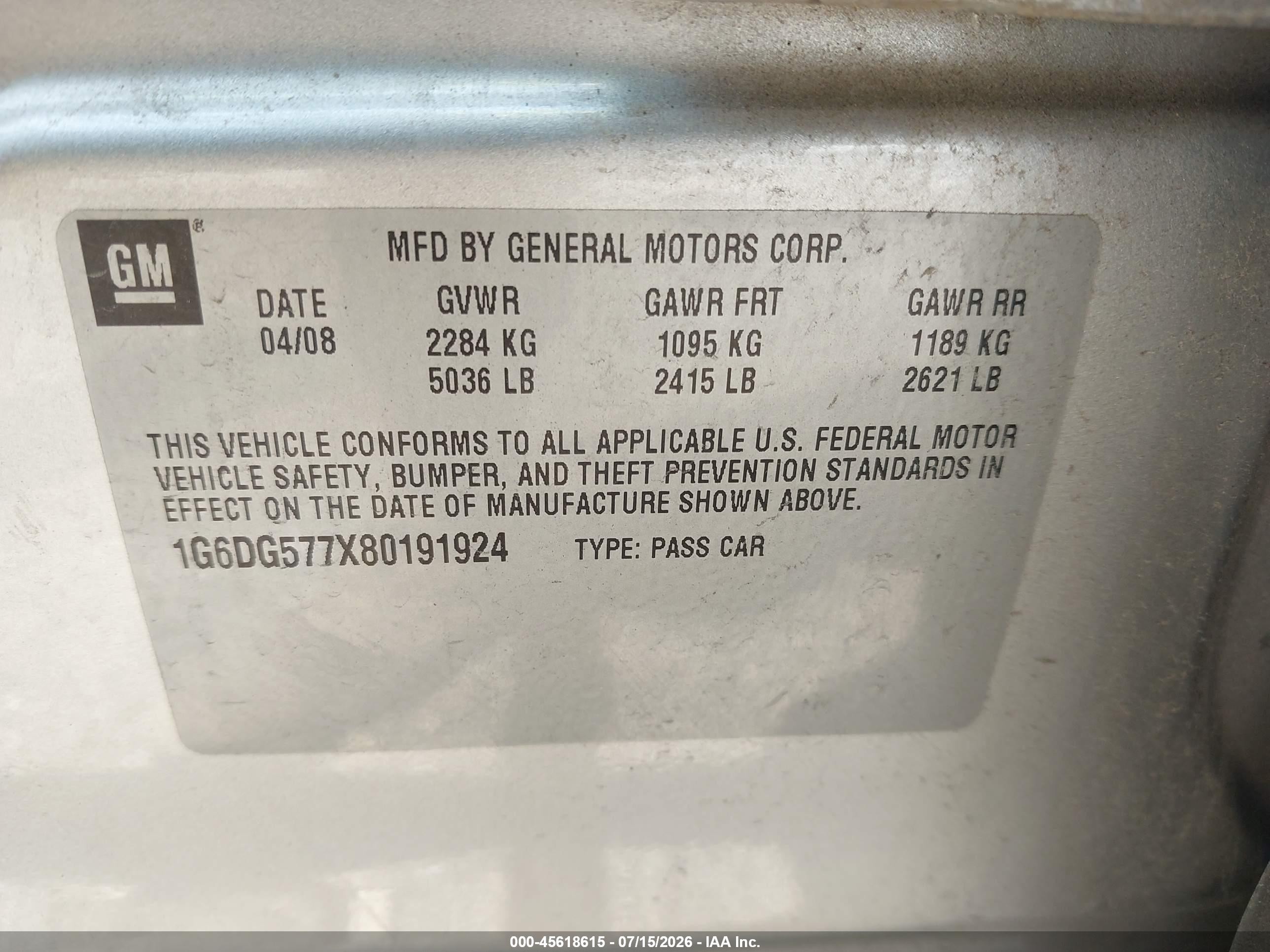 2008 Cadillac Cts Awd W/1sa Серебряный vin: 1G6DG577X80191924