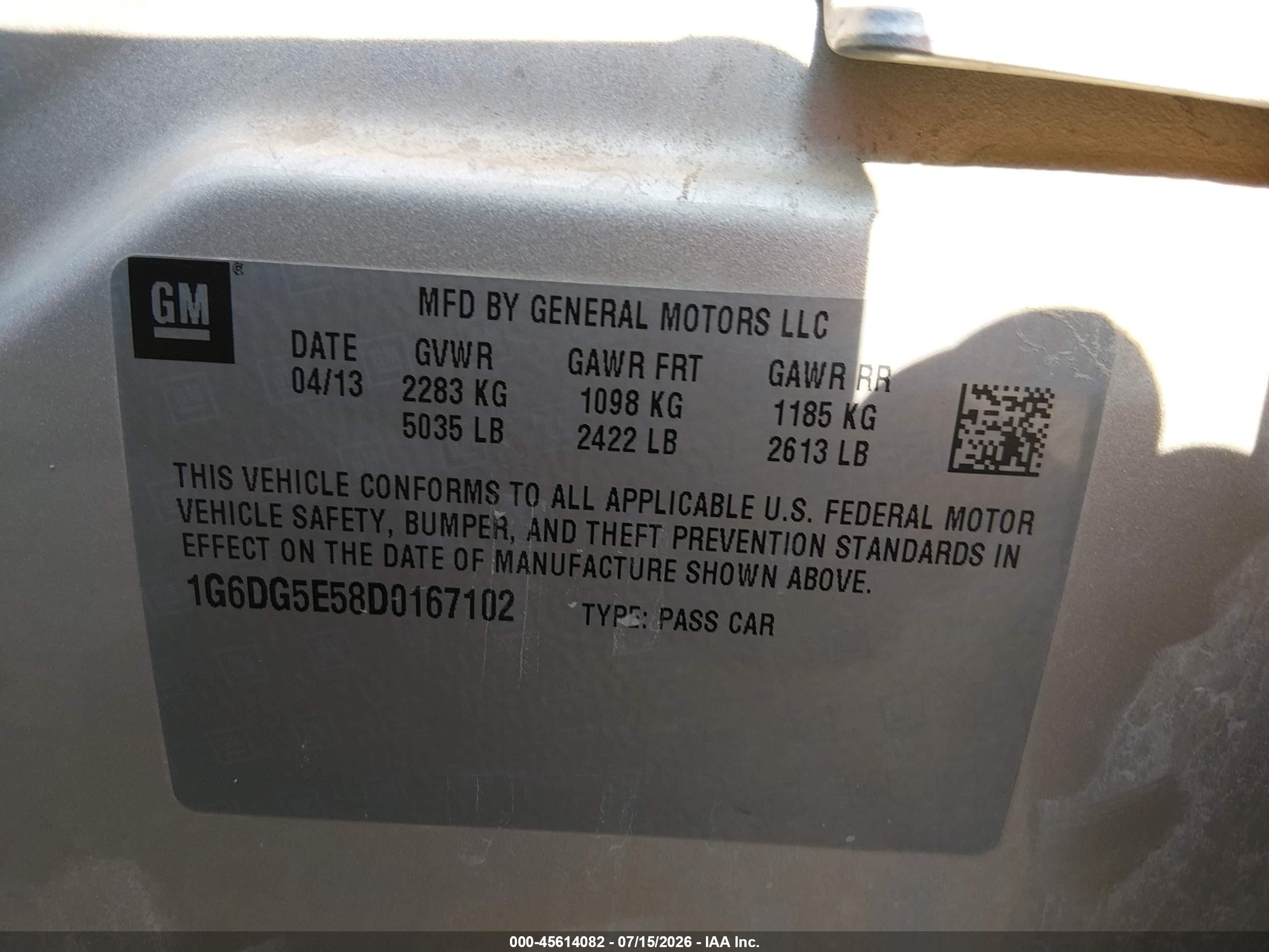 2013 Cadillac Cts Luxury Gold vin: 1G6DG5E58D0167102