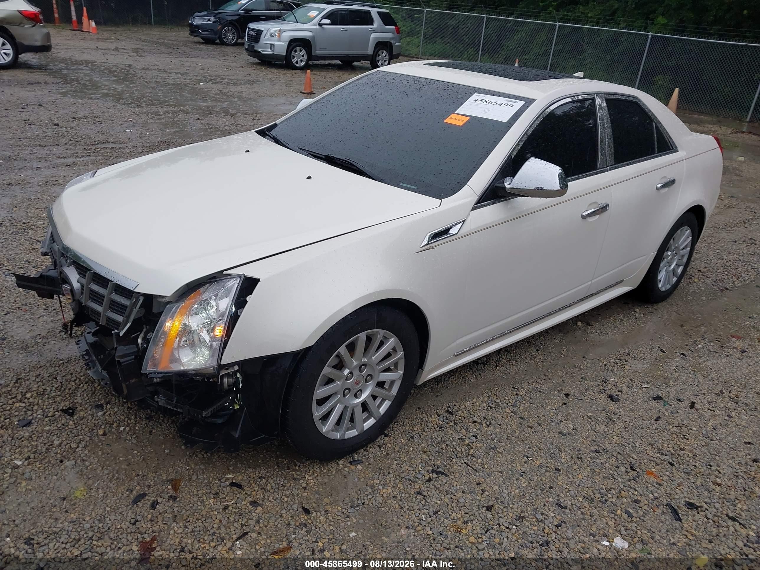 2012 Cadillac Cts Luxury White vin: 1G6DG5E5XC0108468