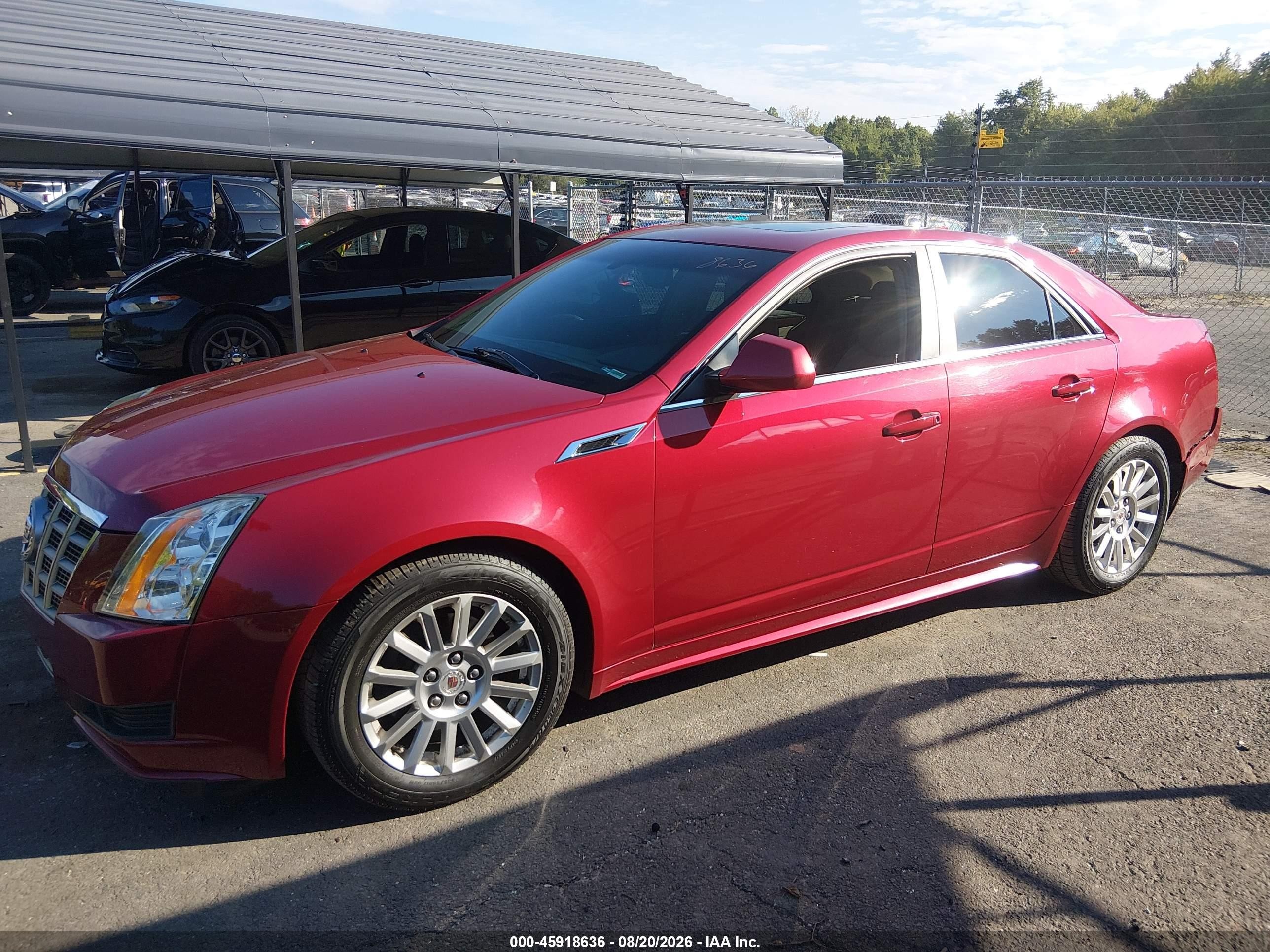 2012 Cadillac Cts Luxury Red vin: 1G6DG5E5XC0150526