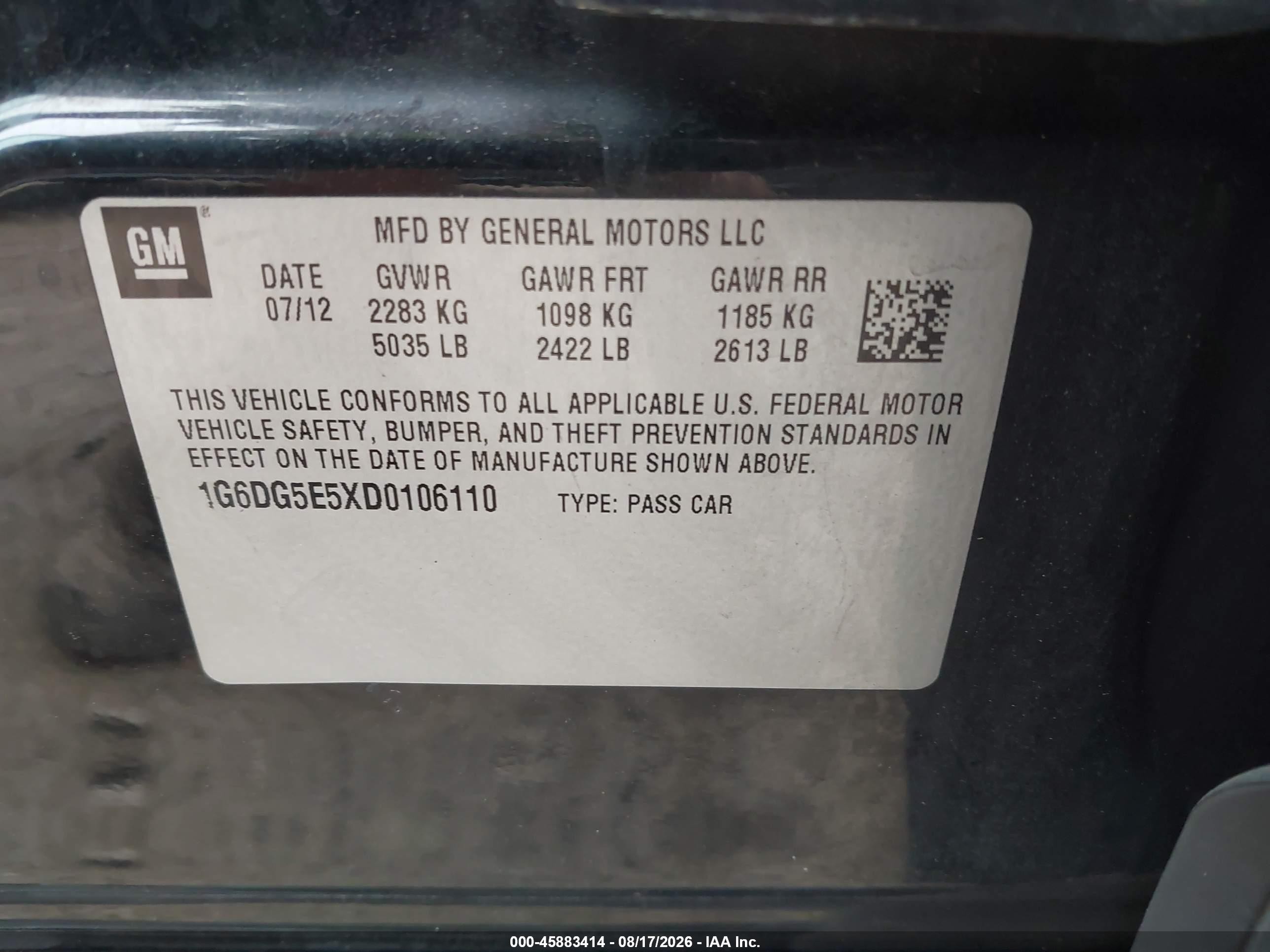 2013 Cadillac Cts Luxury Black vin: 1G6DG5E5XD0106110
