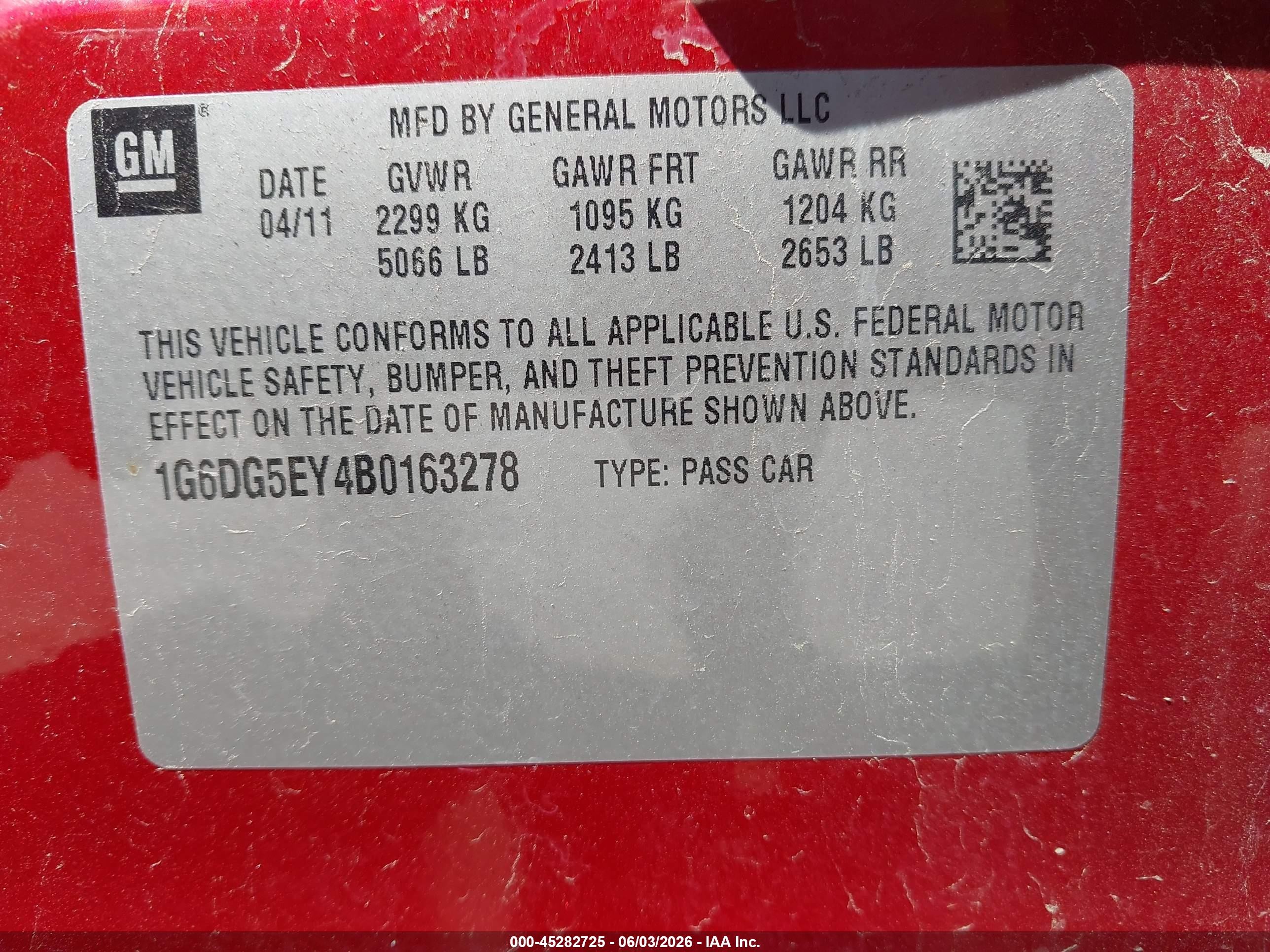 2011 Cadillac Cts Luxury Red vin: 1G6DG5EY4B0163278