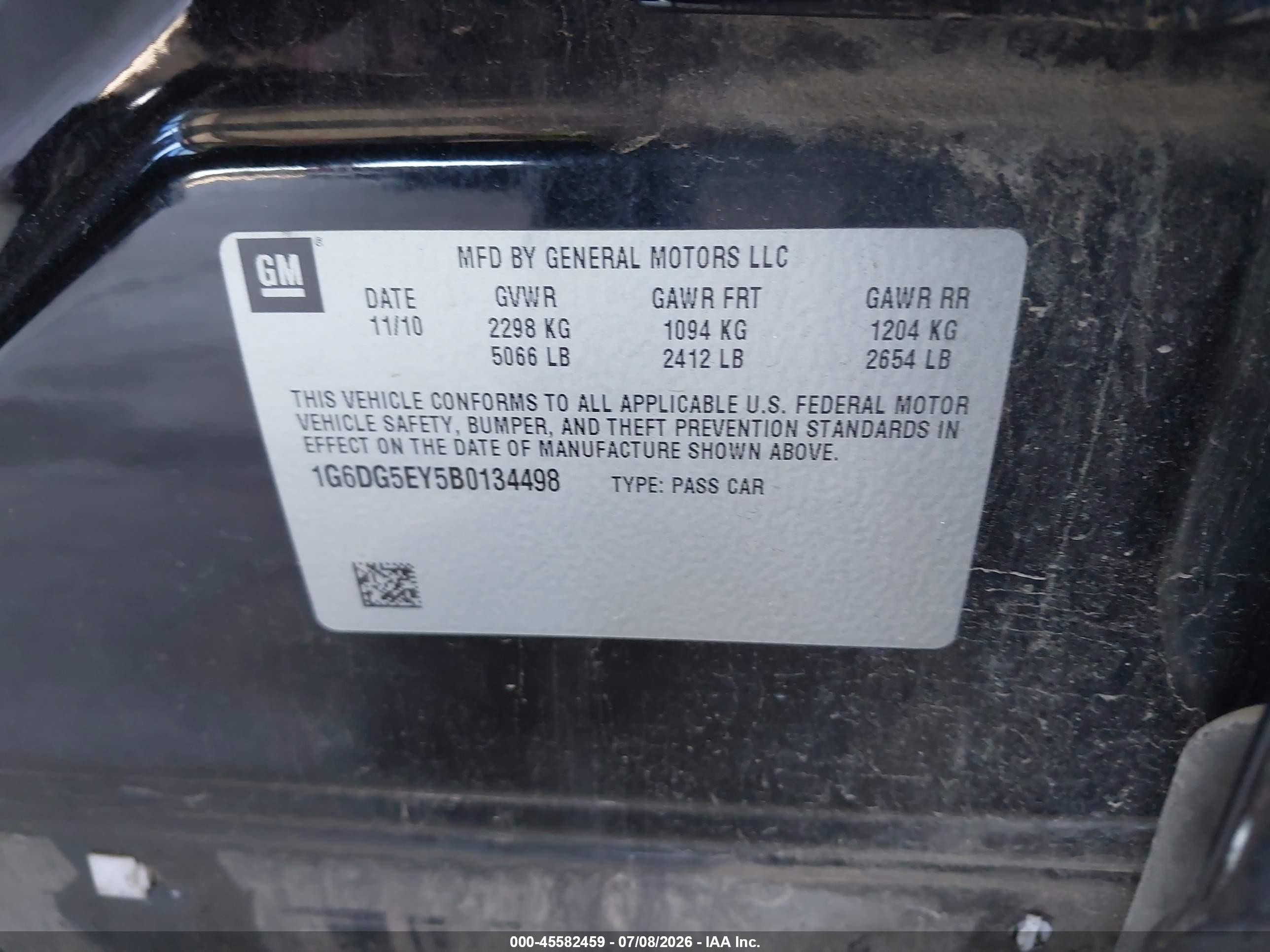 2011 Cadillac Cts Luxury Black vin: 1G6DG5EY5B0134498
