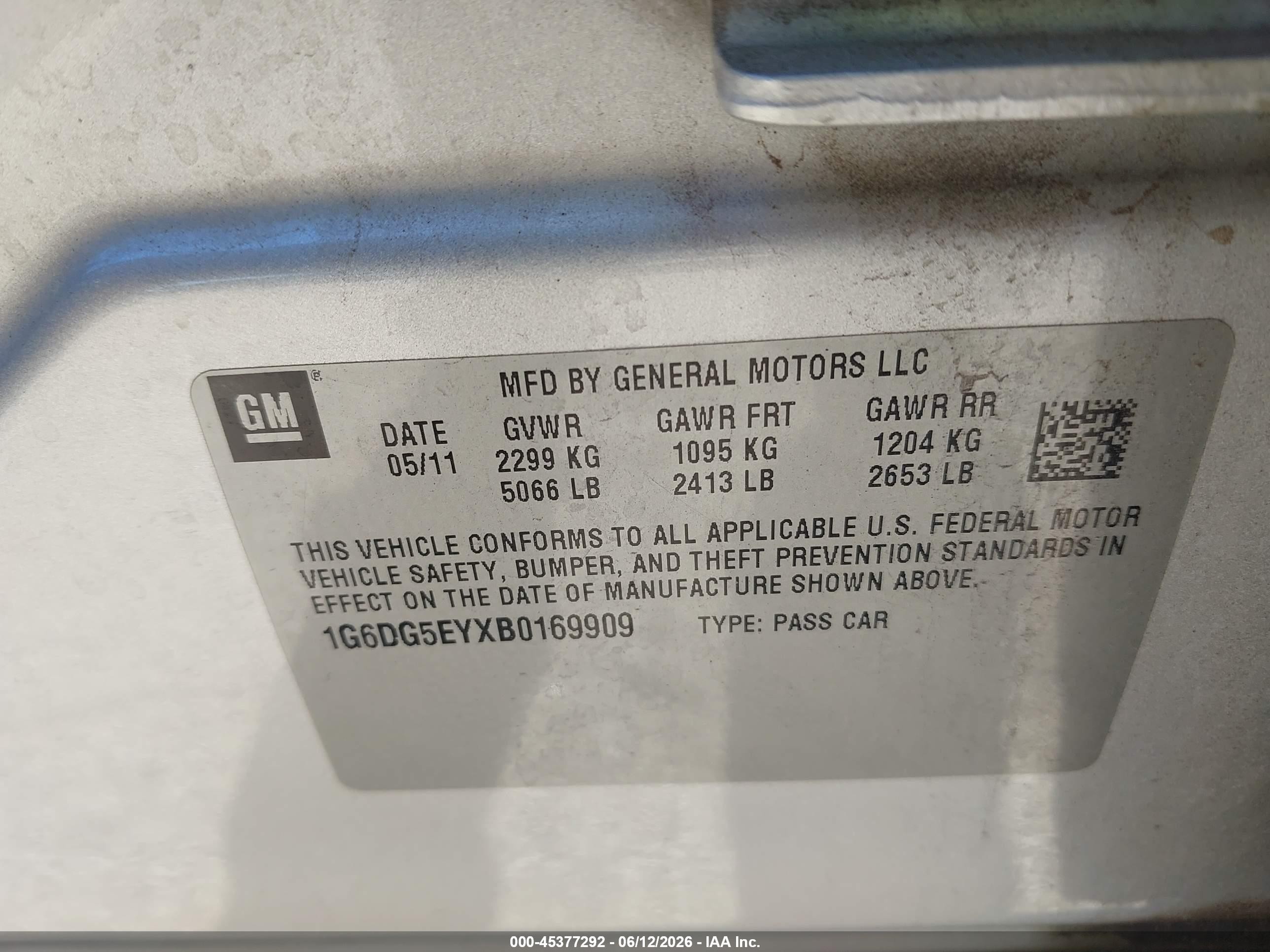 2011 Cadillac Cts Luxury Silver vin: 1G6DG5EYXB0169909