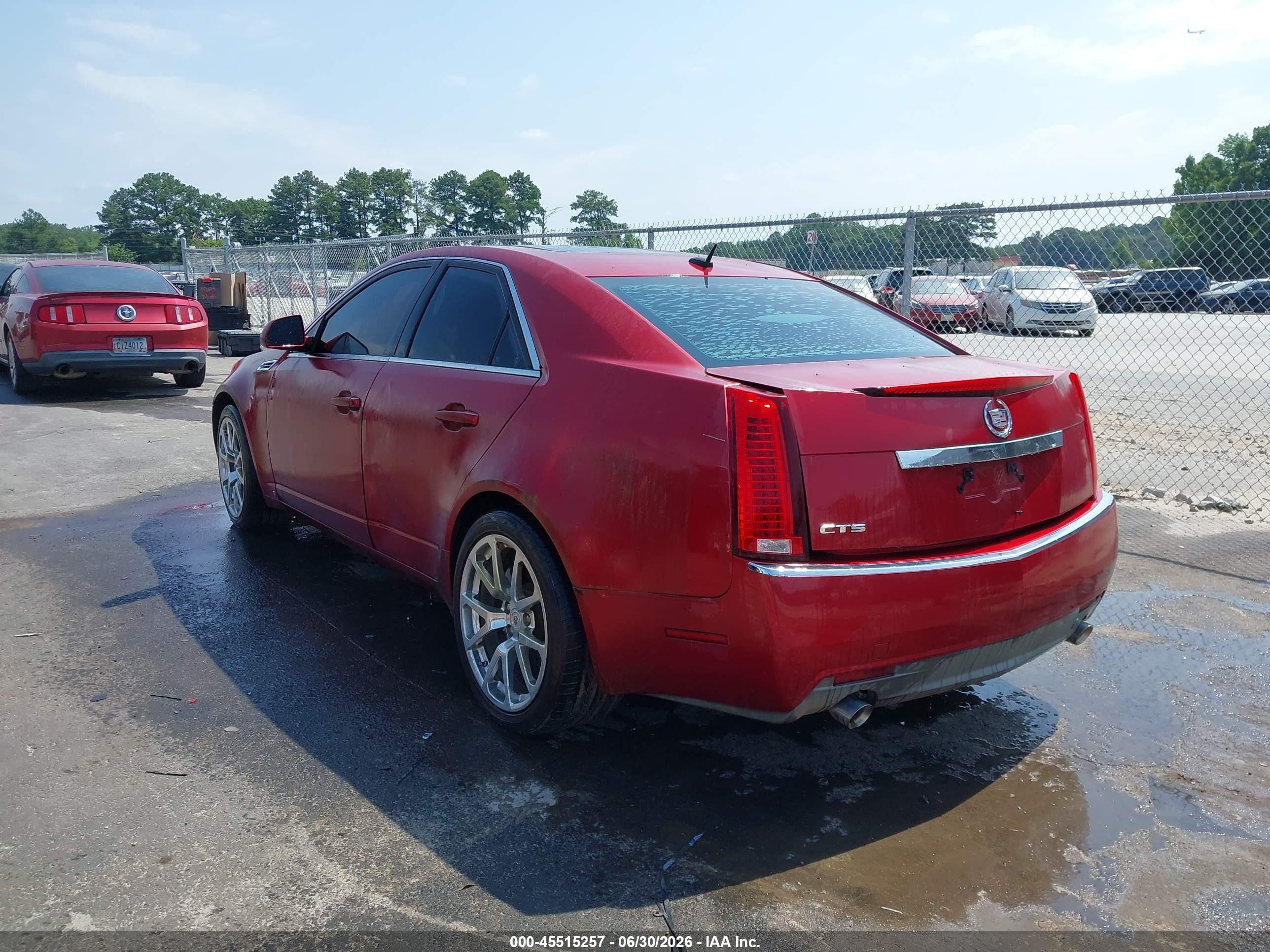 2008 Cadillac Cts Rwd W/1sa Red vin: 1G6DJ577080140899