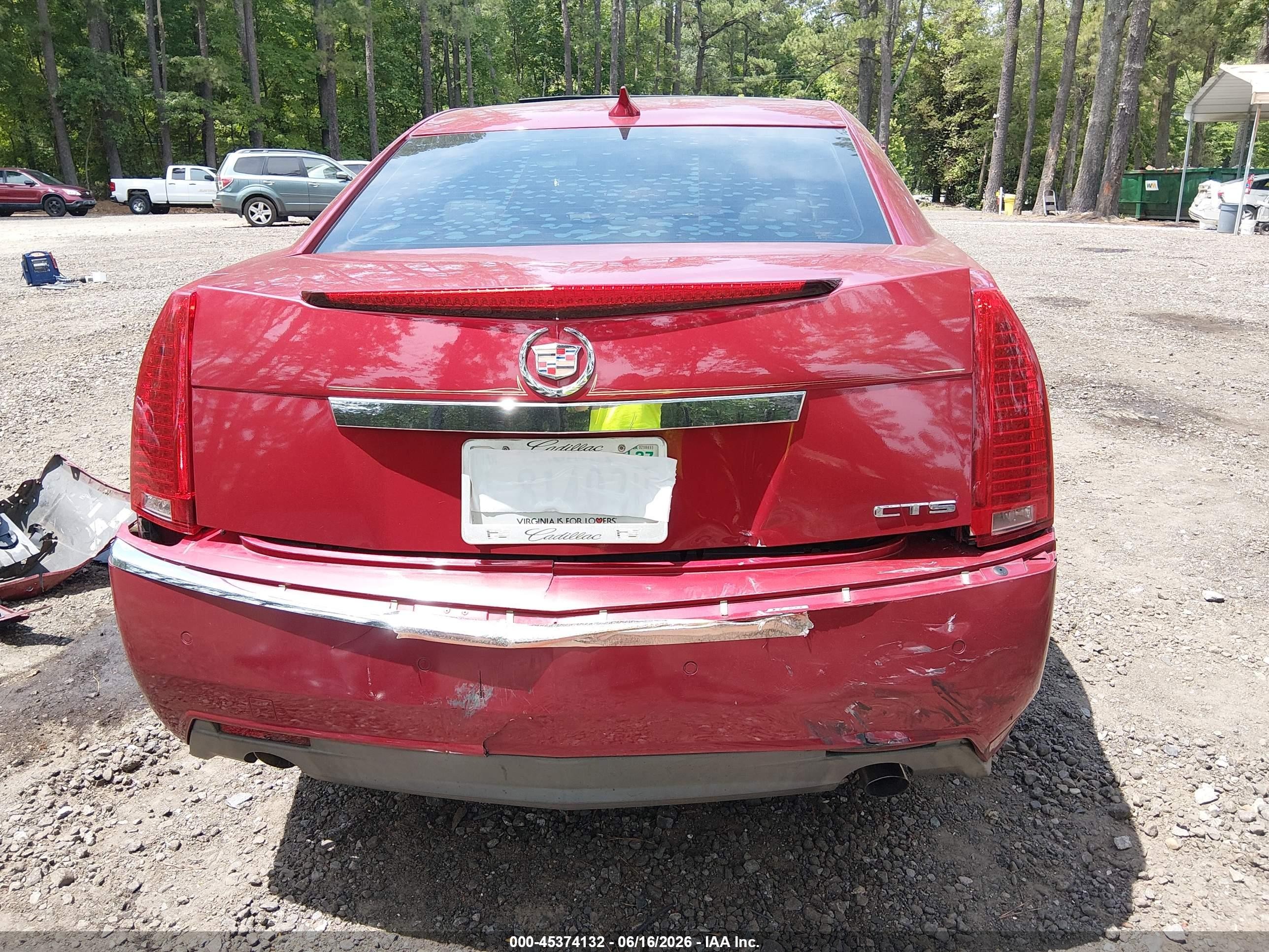 2009 Cadillac Cts Rwd W/1sa Красный vin: 1G6DJ577090105426