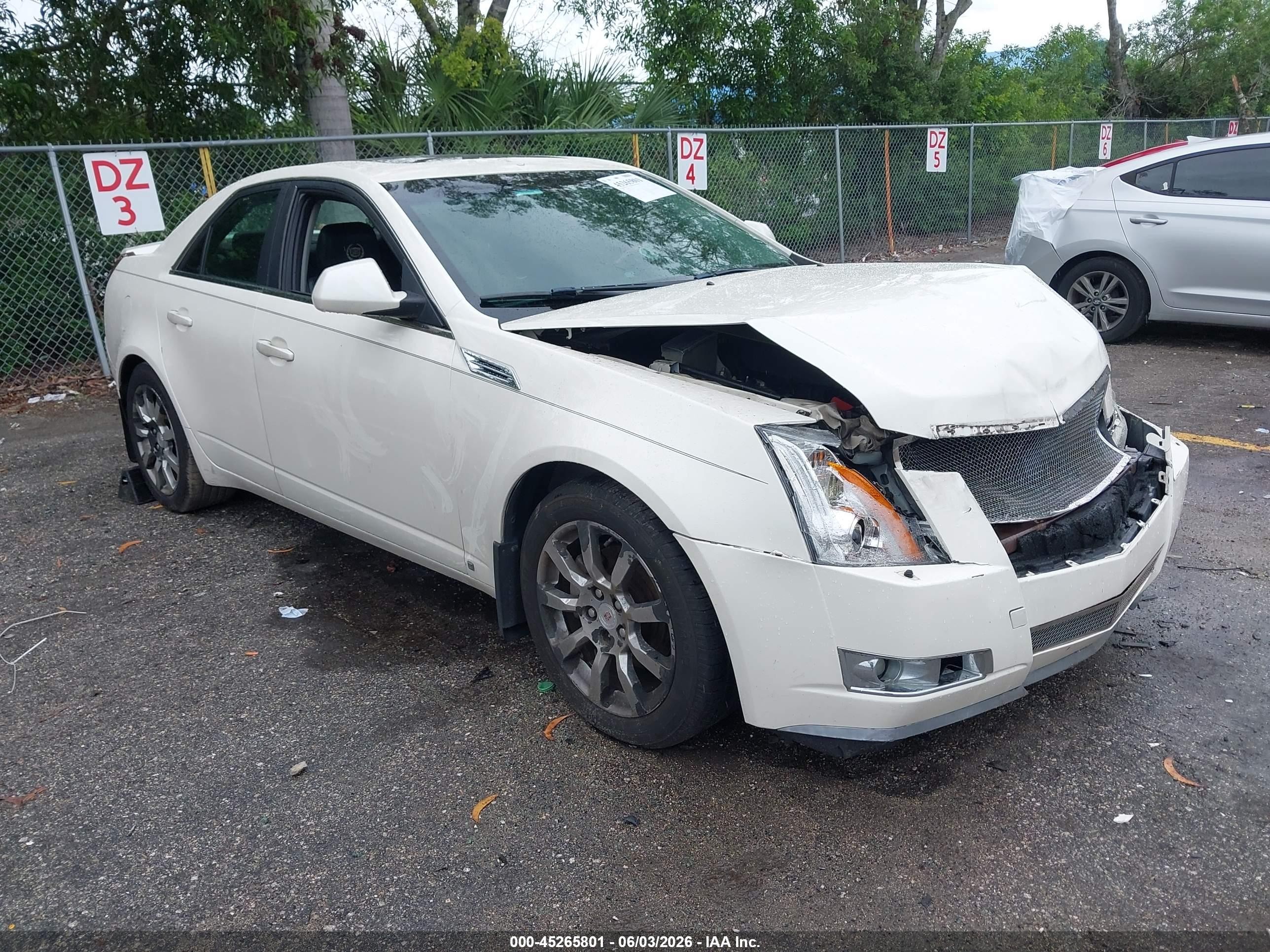 2009 Cadillac Cts Standard White vin: 1G6DJ577890113130