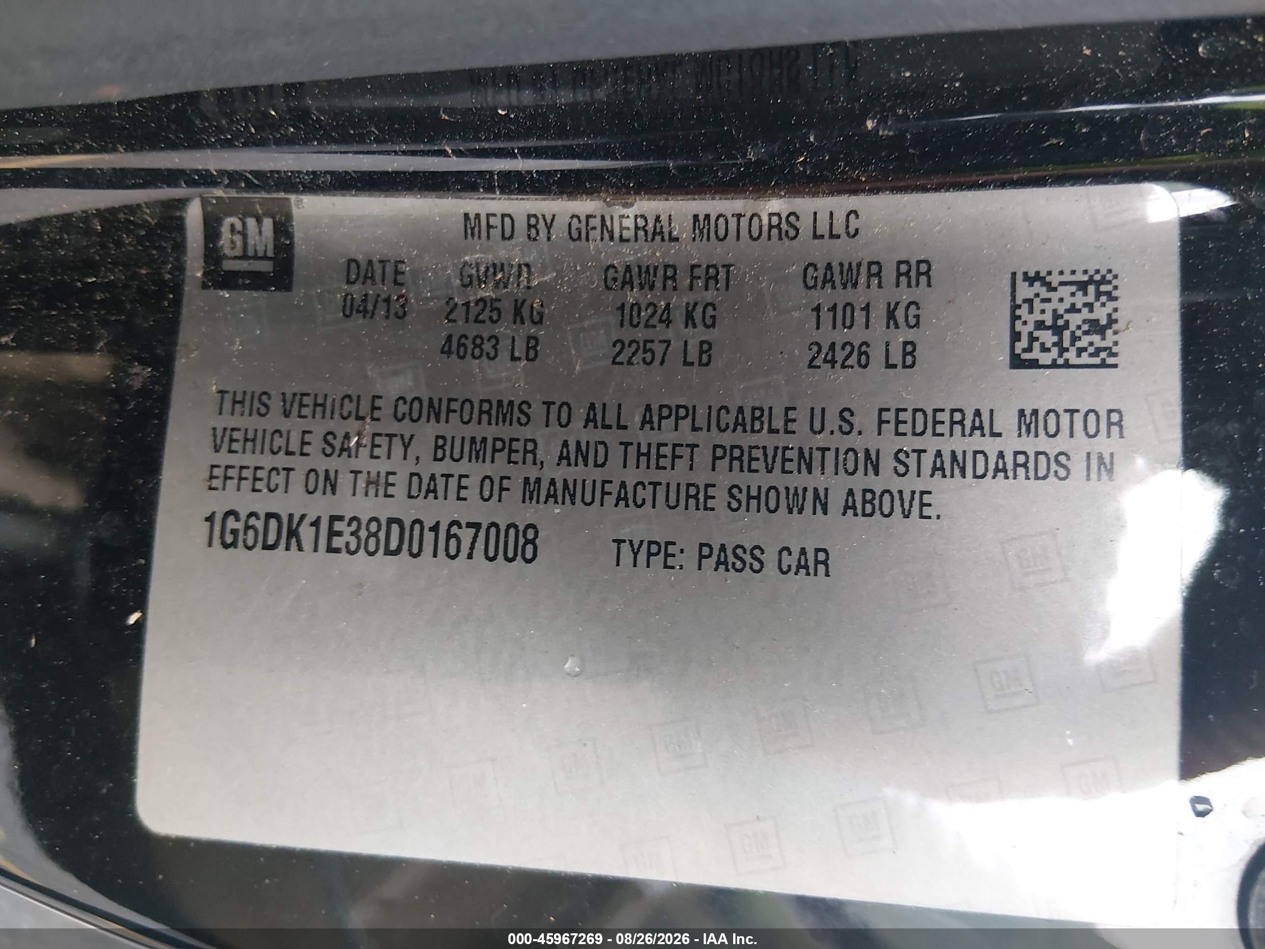 2013 Cadillac Cts Performance Черный vin: 1G6DK1E38D0167008