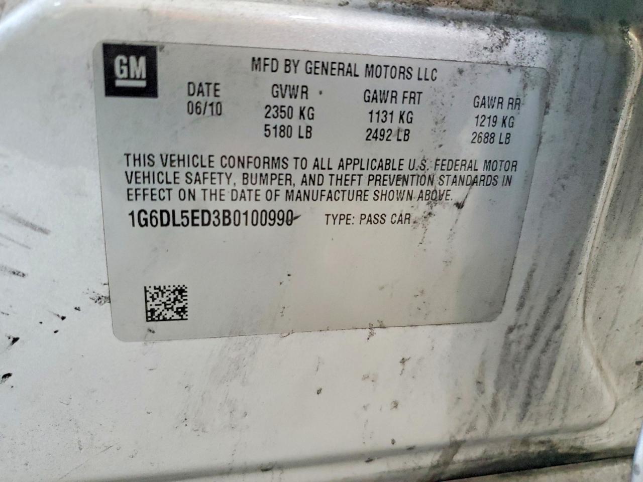 2011 Cadillac Cts Silver vin: 1G6DL5ED3B0100990
