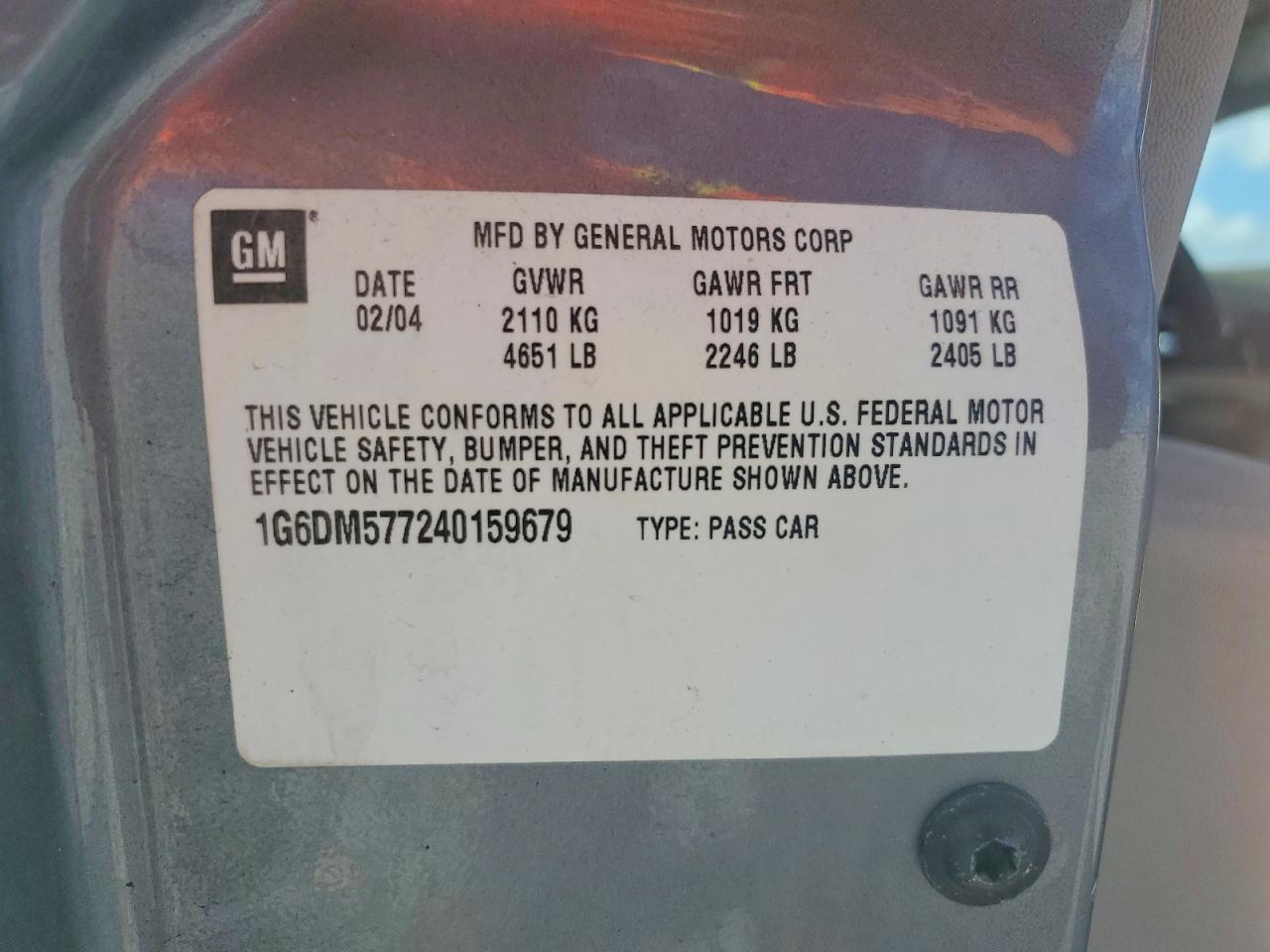2004 Cadillac Cts Gray vin: 1G6DM577240159679