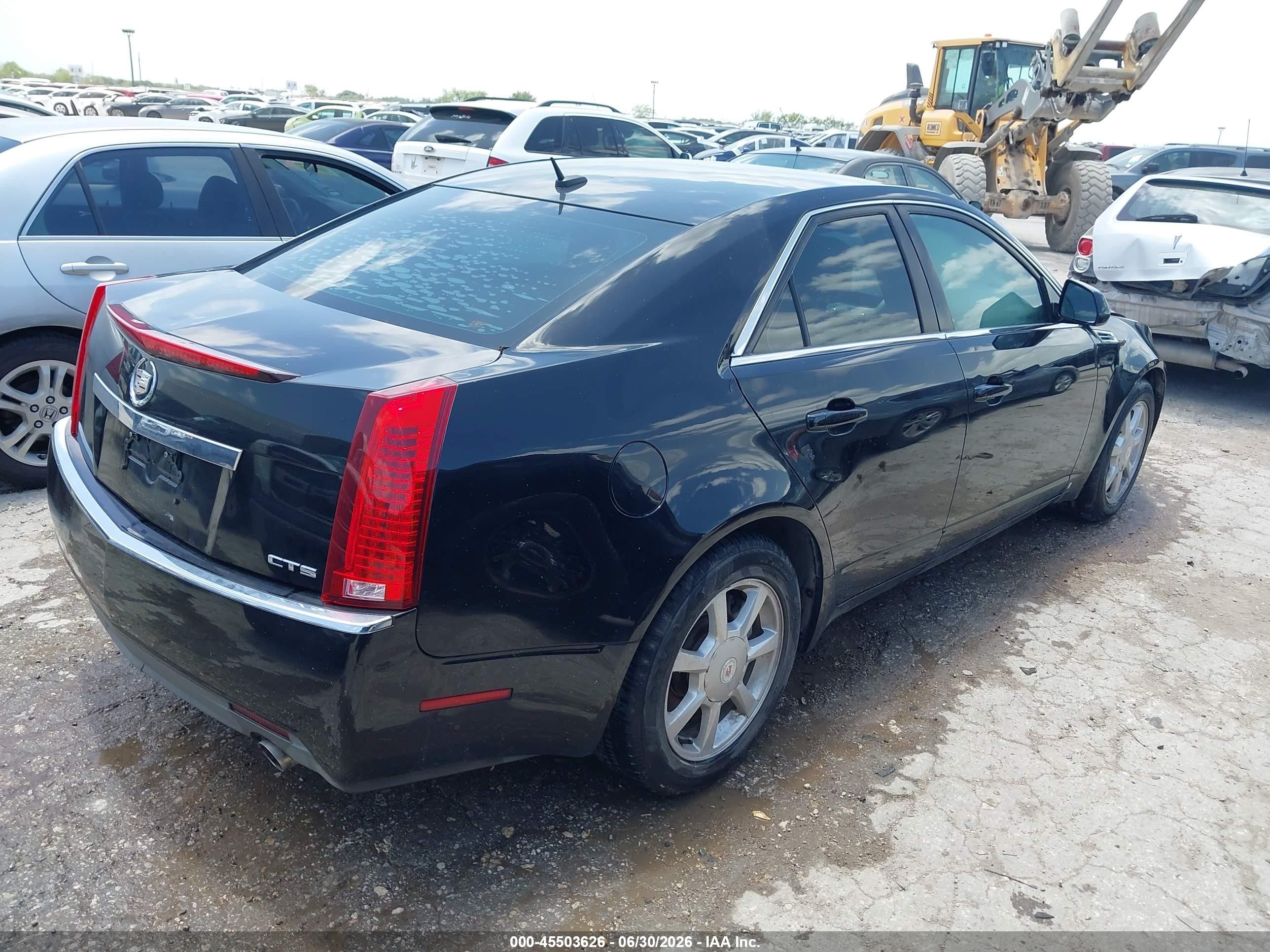 2008 Cadillac Cts Rwd W/1sa Black vin: 1G6DM577280111203