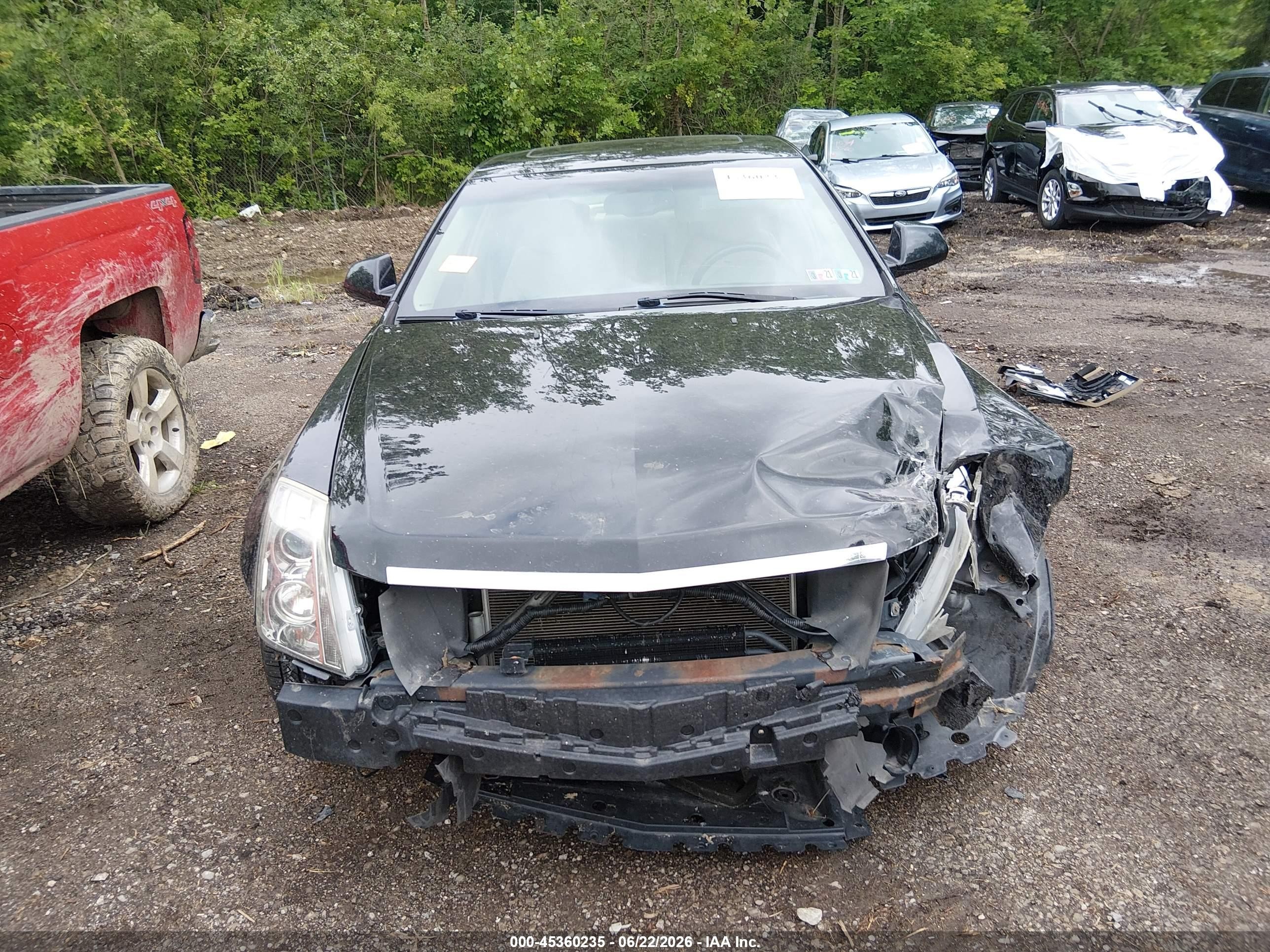 2008 Cadillac Cts Awd W/1sa Black vin: 1G6DM577280125585