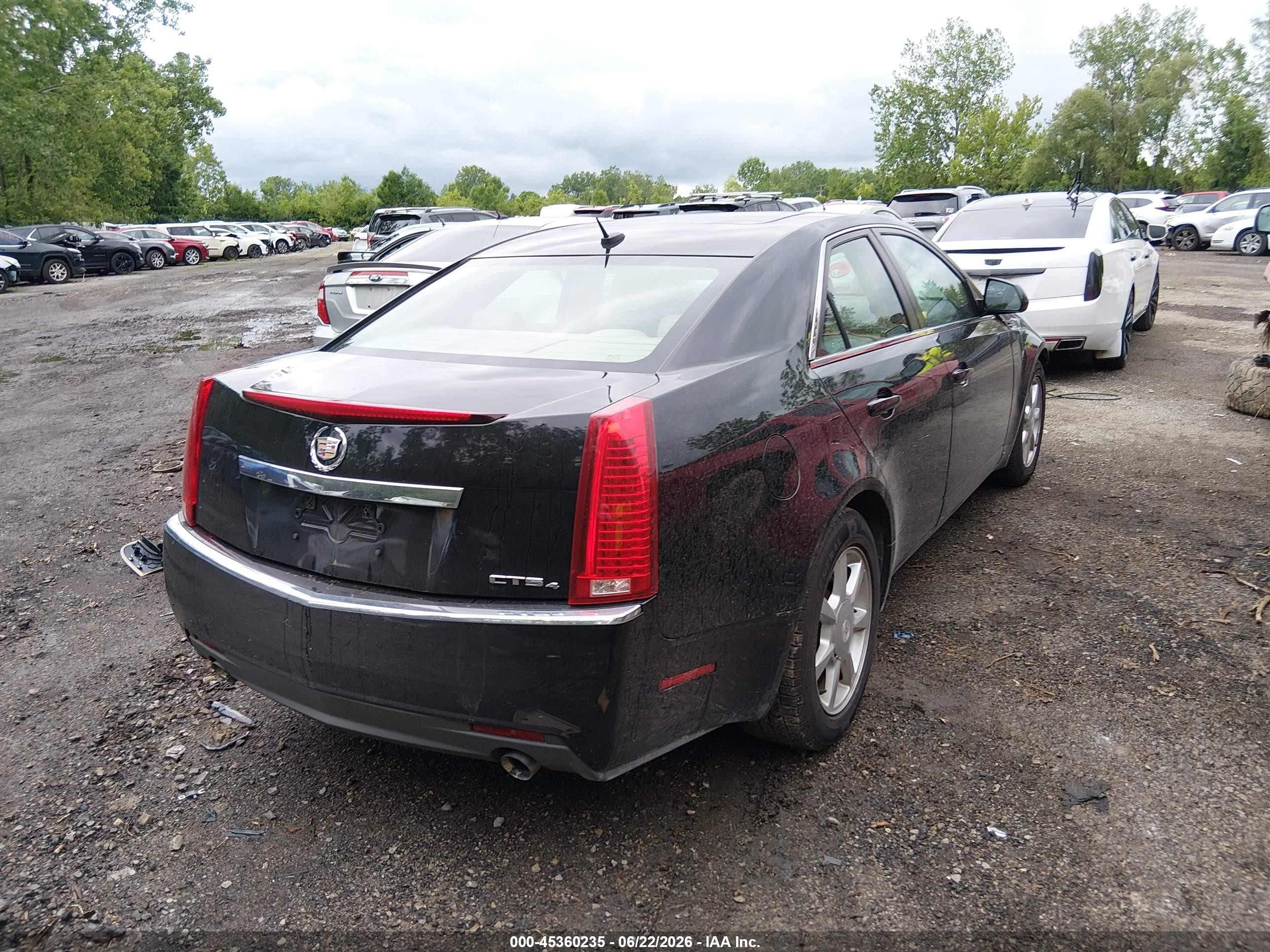 2008 Cadillac Cts Awd W/1sa Black vin: 1G6DM577280125585