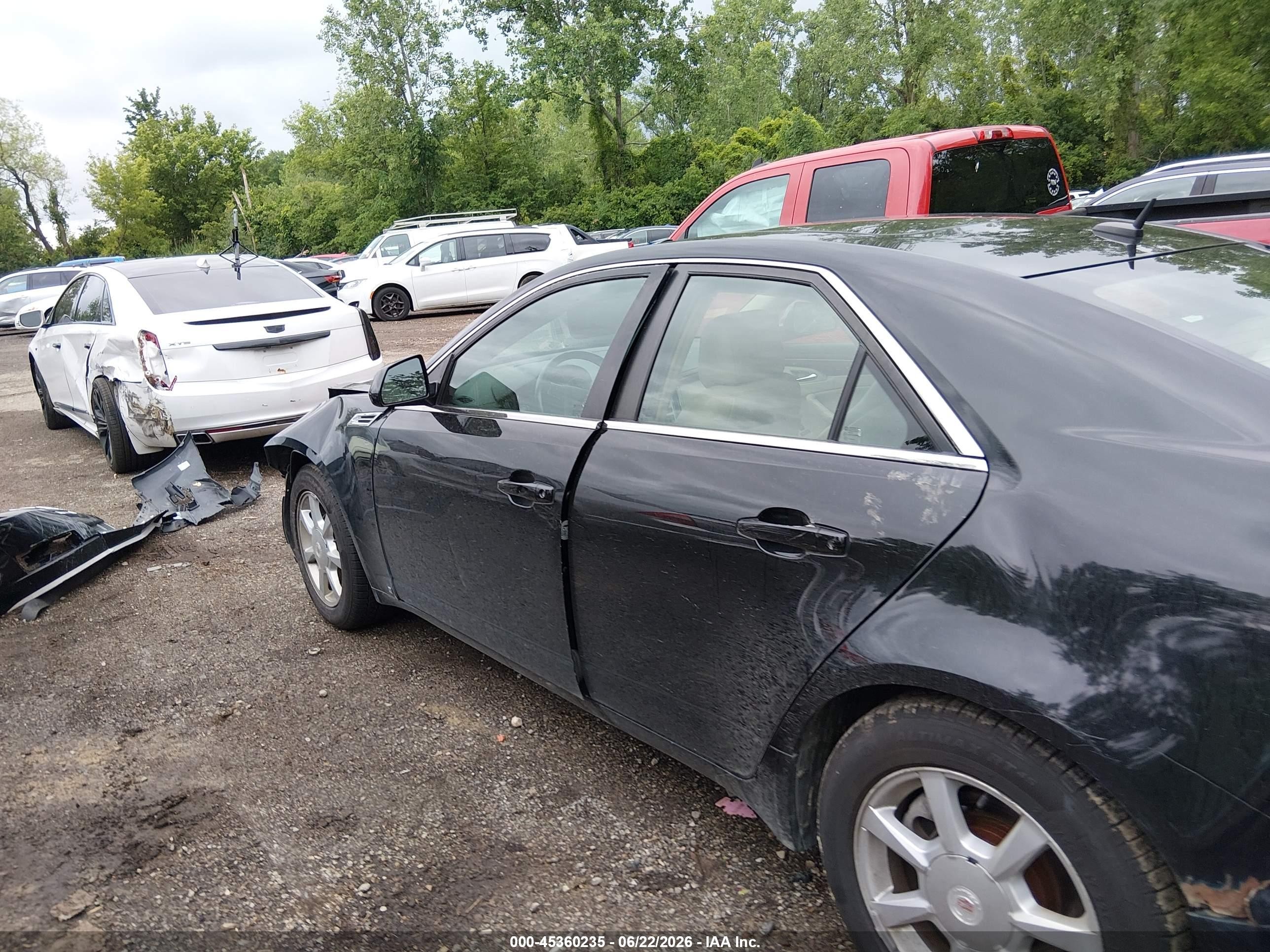 2008 Cadillac Cts Awd W/1sa Black vin: 1G6DM577280125585