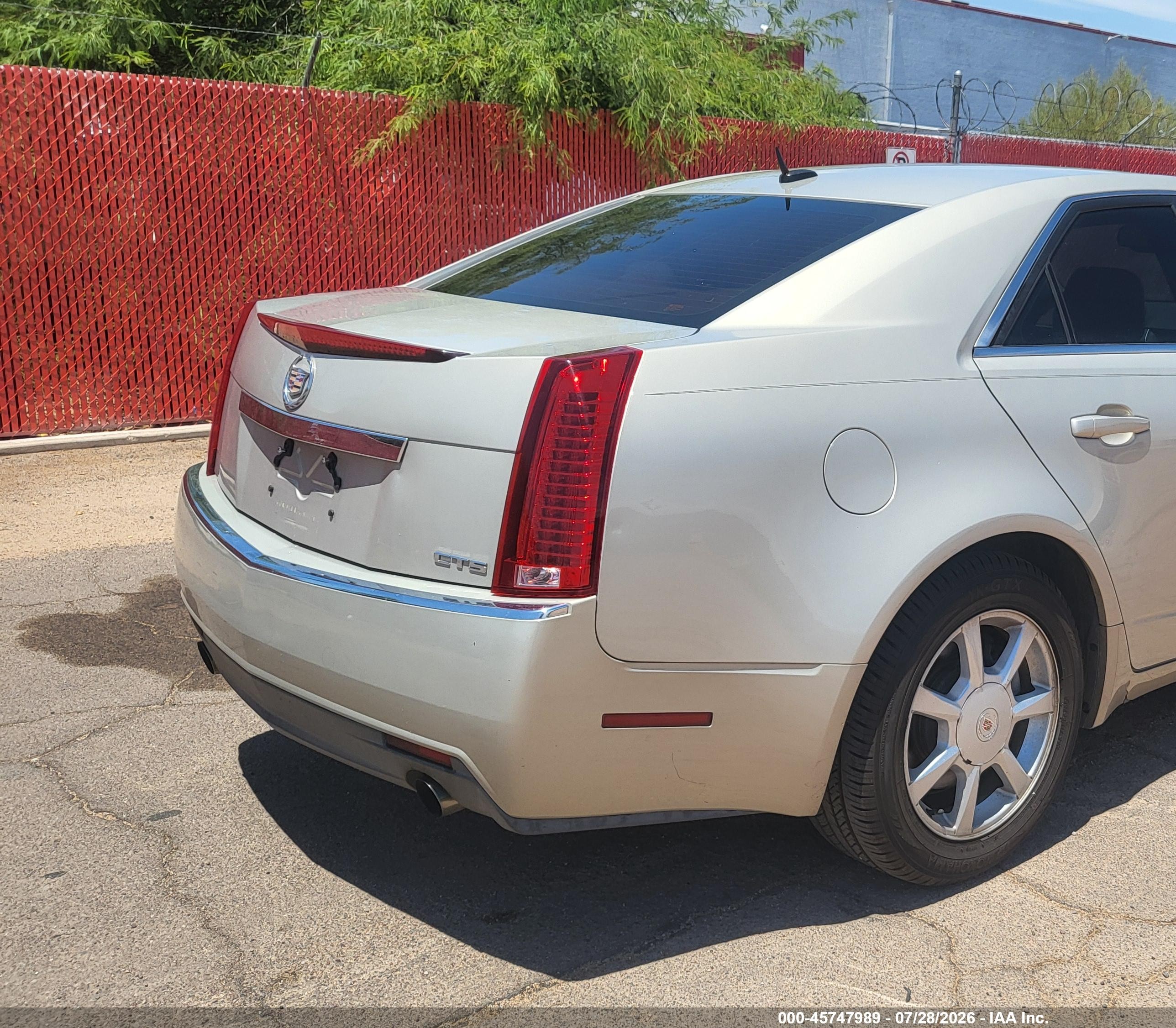 2008 Cadillac Cts Rwd W/1sa Gold vin: 1G6DM577380107841