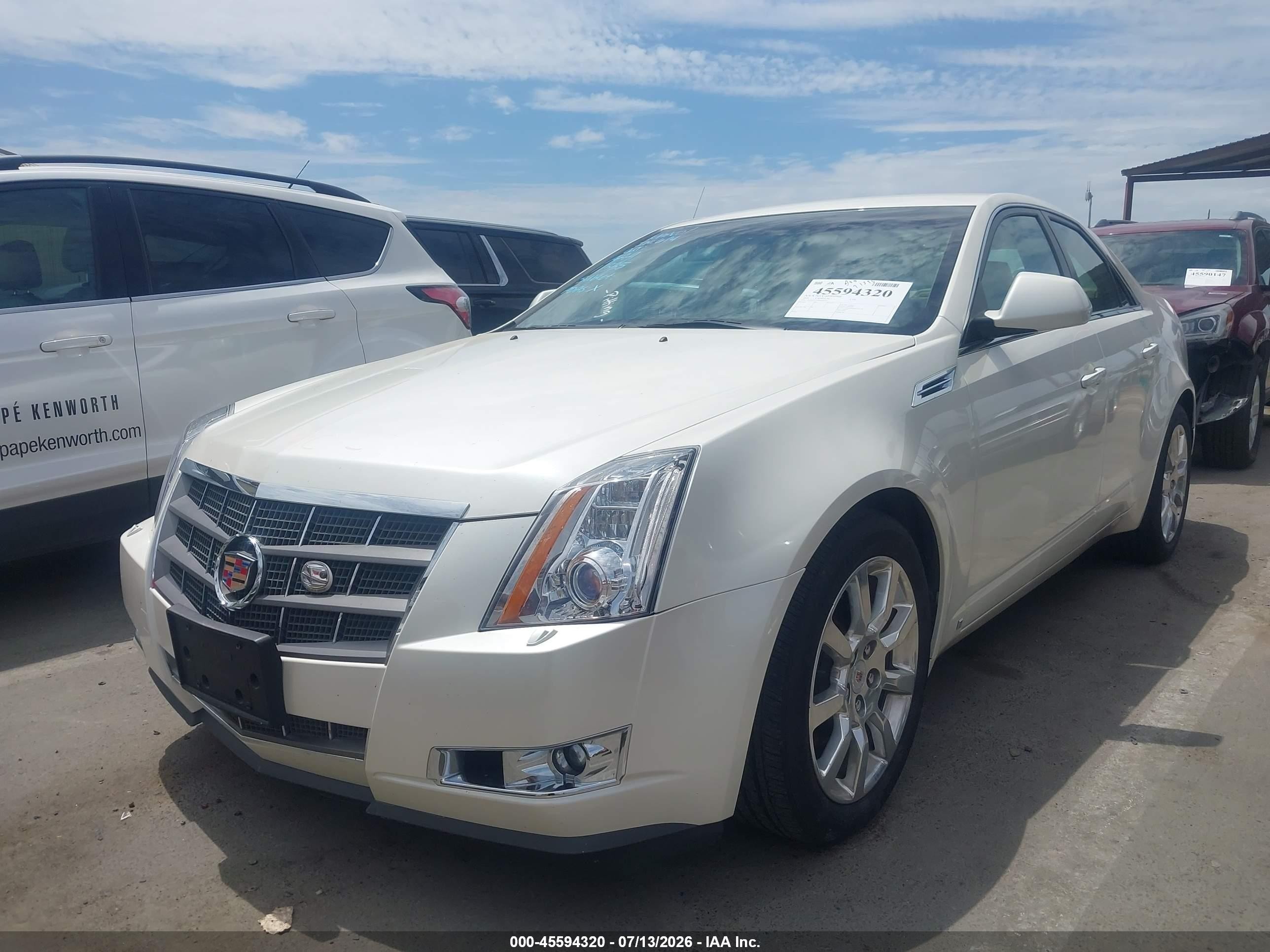 2008 Cadillac Cts Rwd W/1sa Белый vin: 1G6DM577380108522