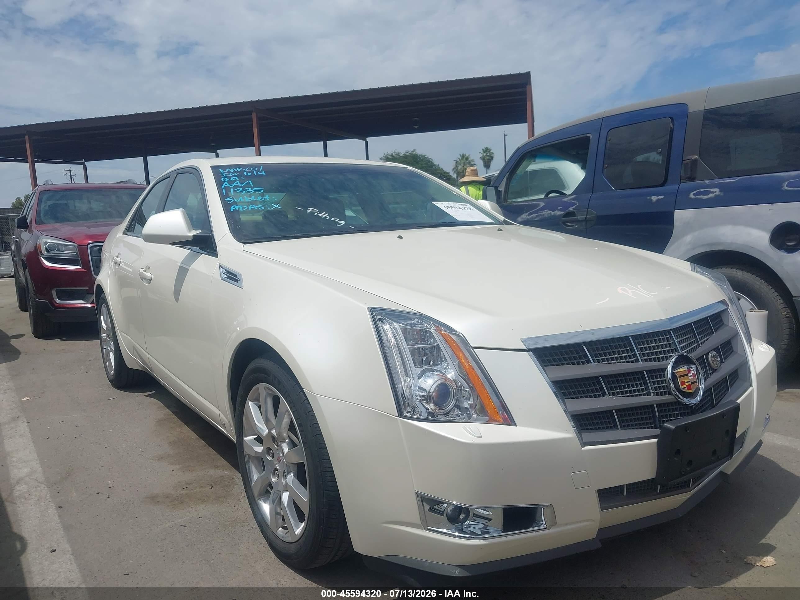 2008 Cadillac Cts Rwd W/1sa White vin: 1G6DM577380108522
