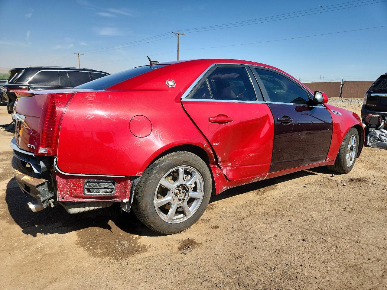 2008 Cadillac Cts Red vin: 1G6DM577480115270