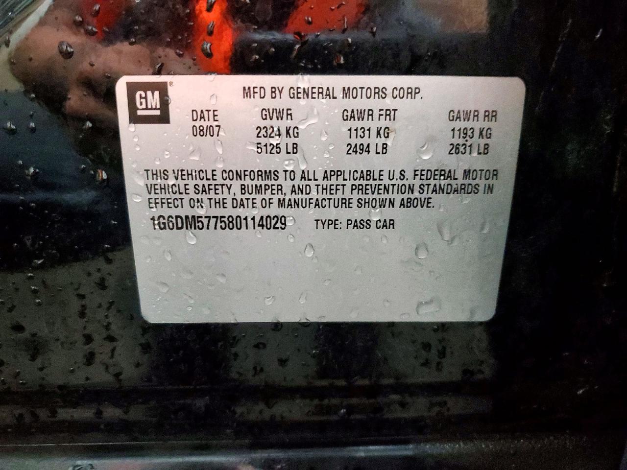 2008 Cadillac Cts Black vin: 1G6DM577580114029