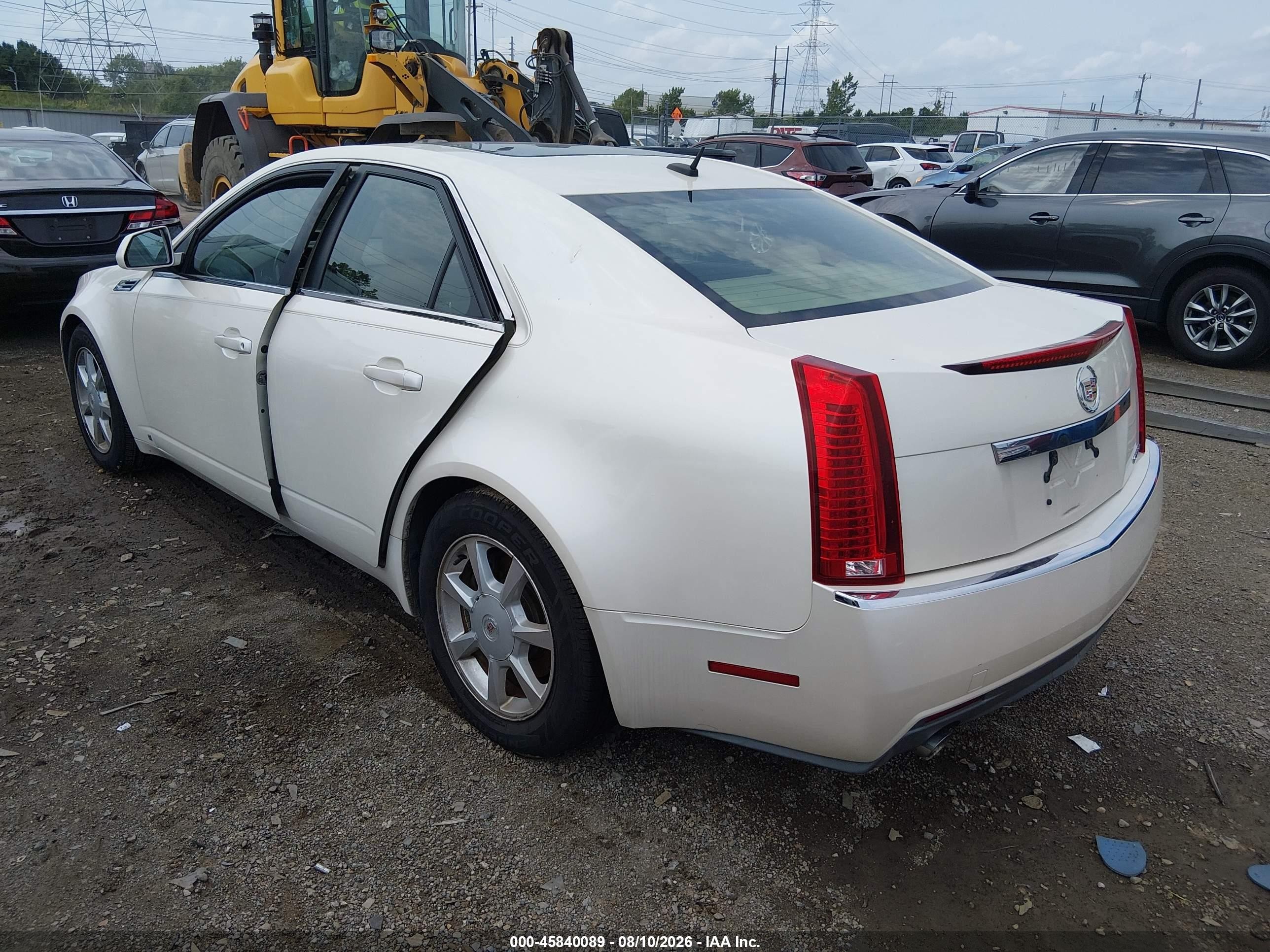 2008 Cadillac Cts Awd W/1sa White vin: 1G6DM577880108046