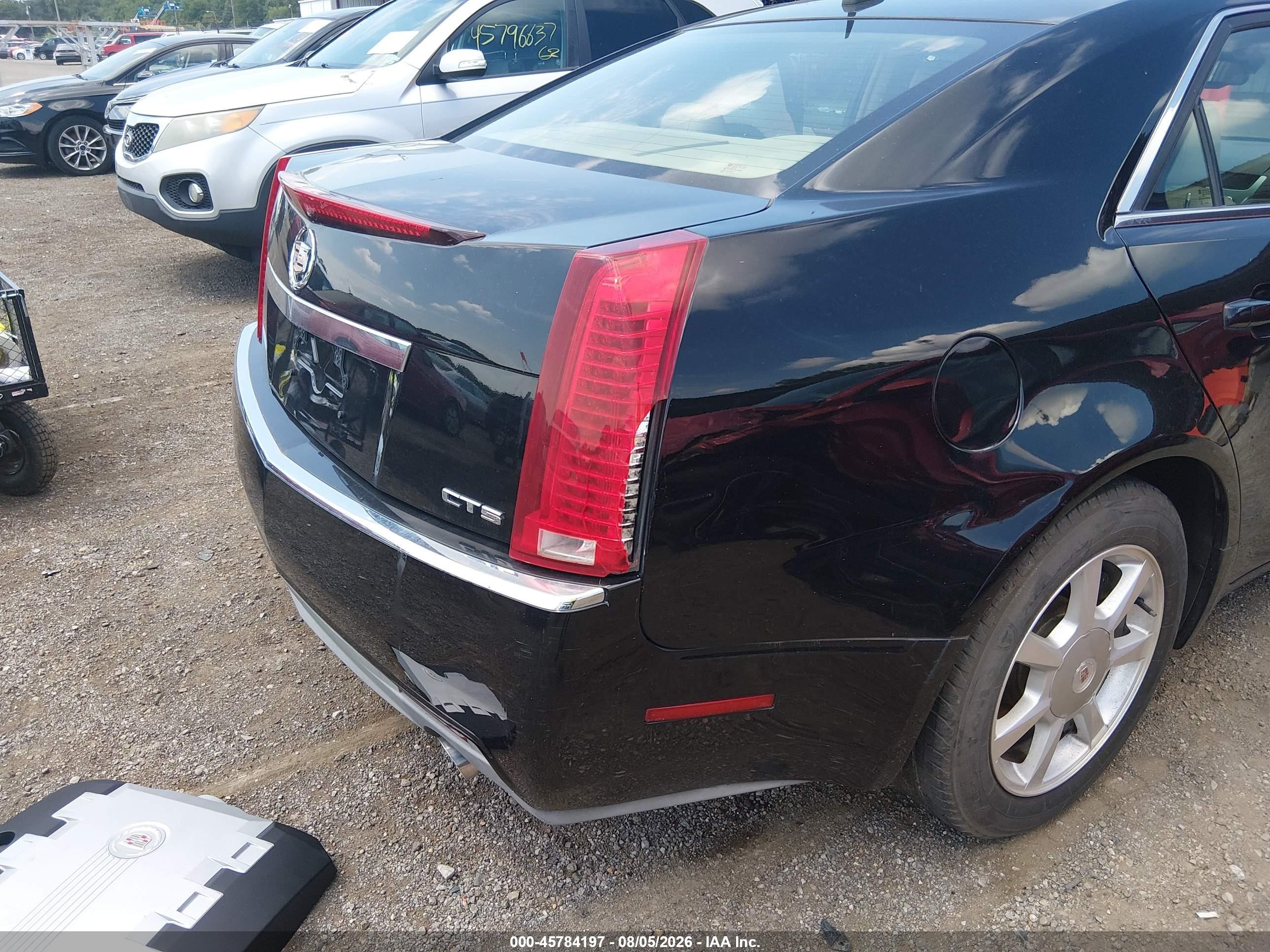 2008 Cadillac Cts Rwd W/1sa Black vin: 1G6DM577880120116