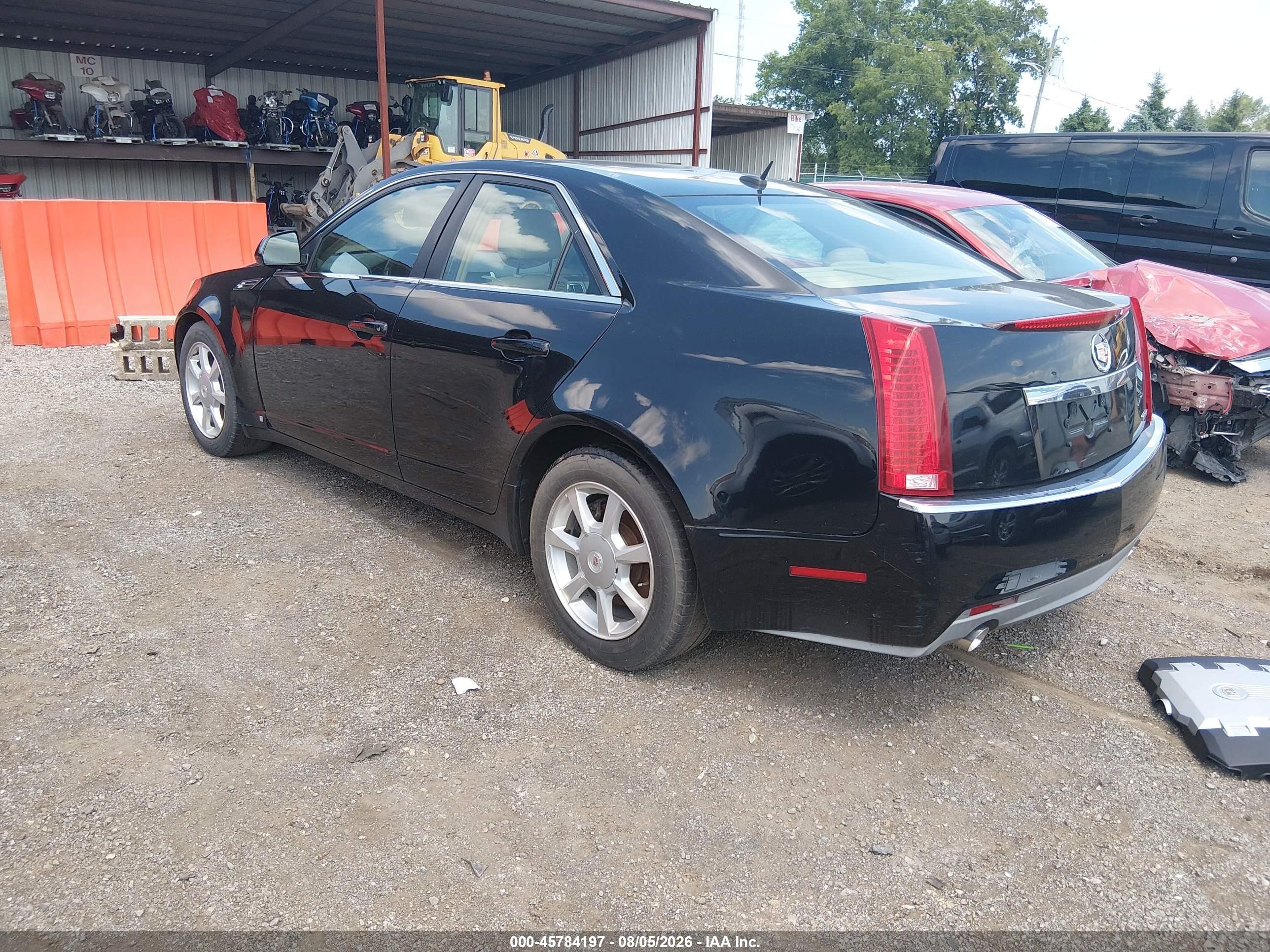 2008 Cadillac Cts Rwd W/1sa Black vin: 1G6DM577880120116