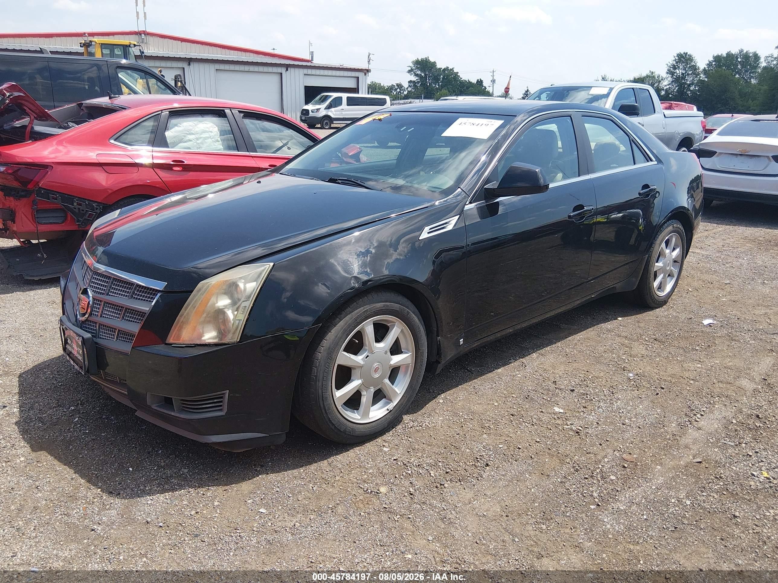 2008 Cadillac Cts Rwd W/1sa Black vin: 1G6DM577880120116