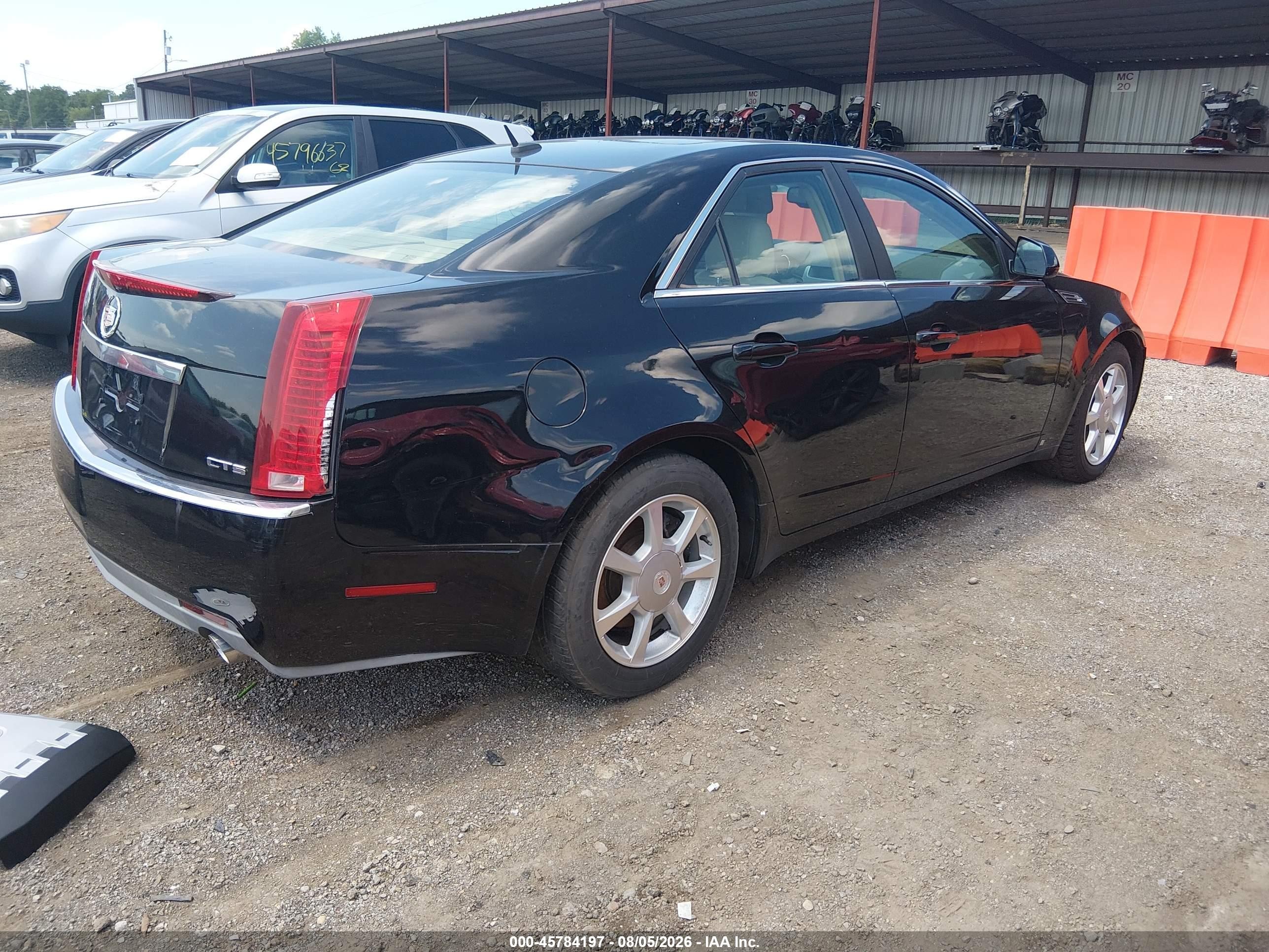 2008 Cadillac Cts Rwd W/1sa Black vin: 1G6DM577880120116
