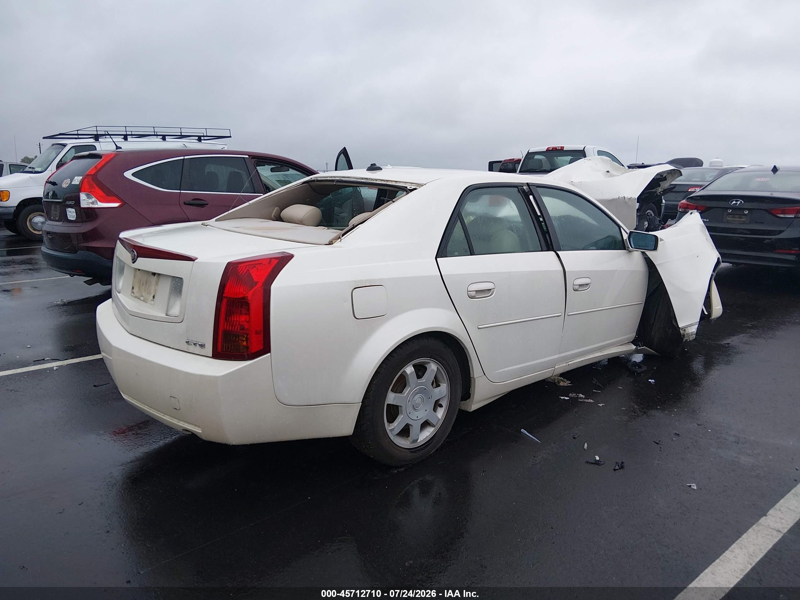 2004 Cadillac Cts   White vin: 1G6DM577940172347