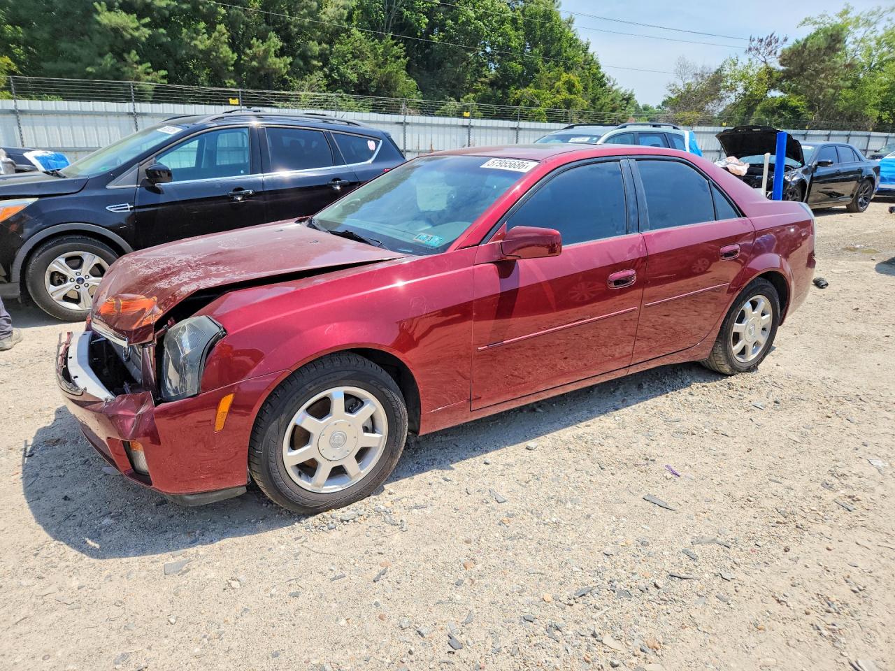 2003 Cadillac Cts Burgundy vin: 1G6DM57N630127508