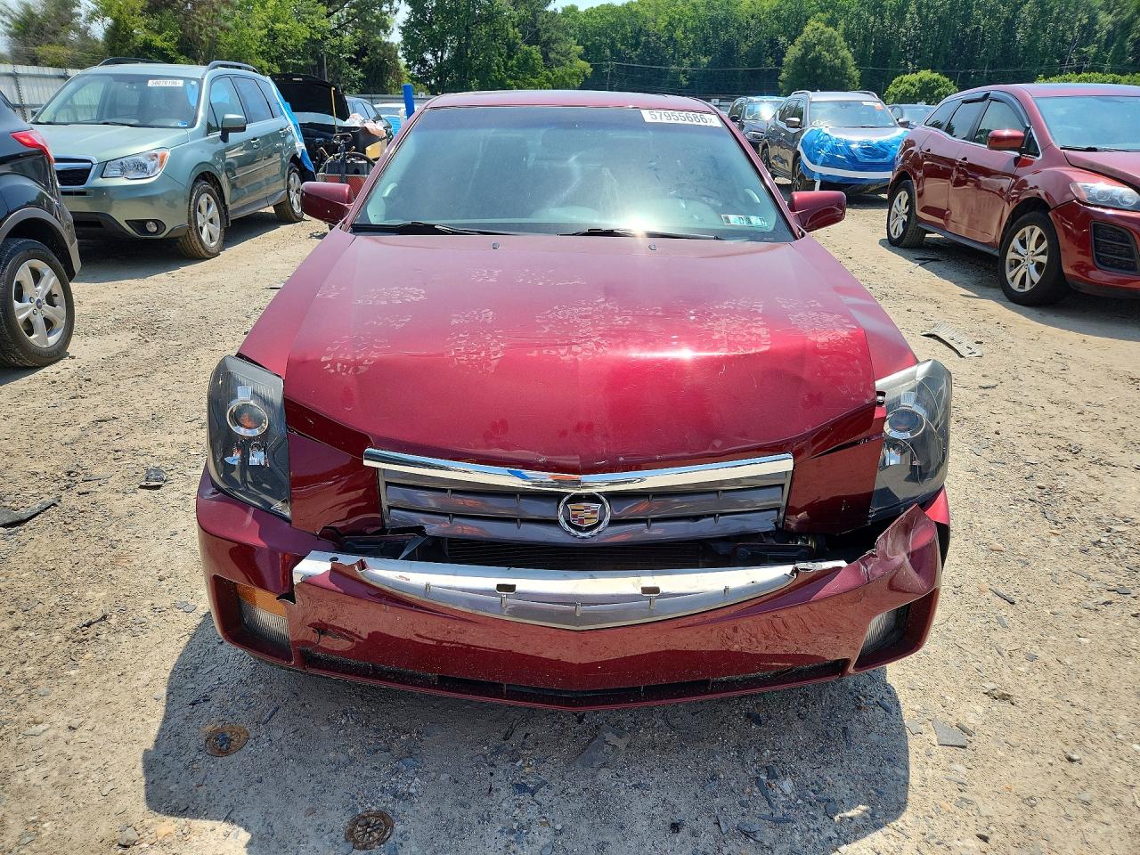 2003 Cadillac Cts Burgundy vin: 1G6DM57N630127508