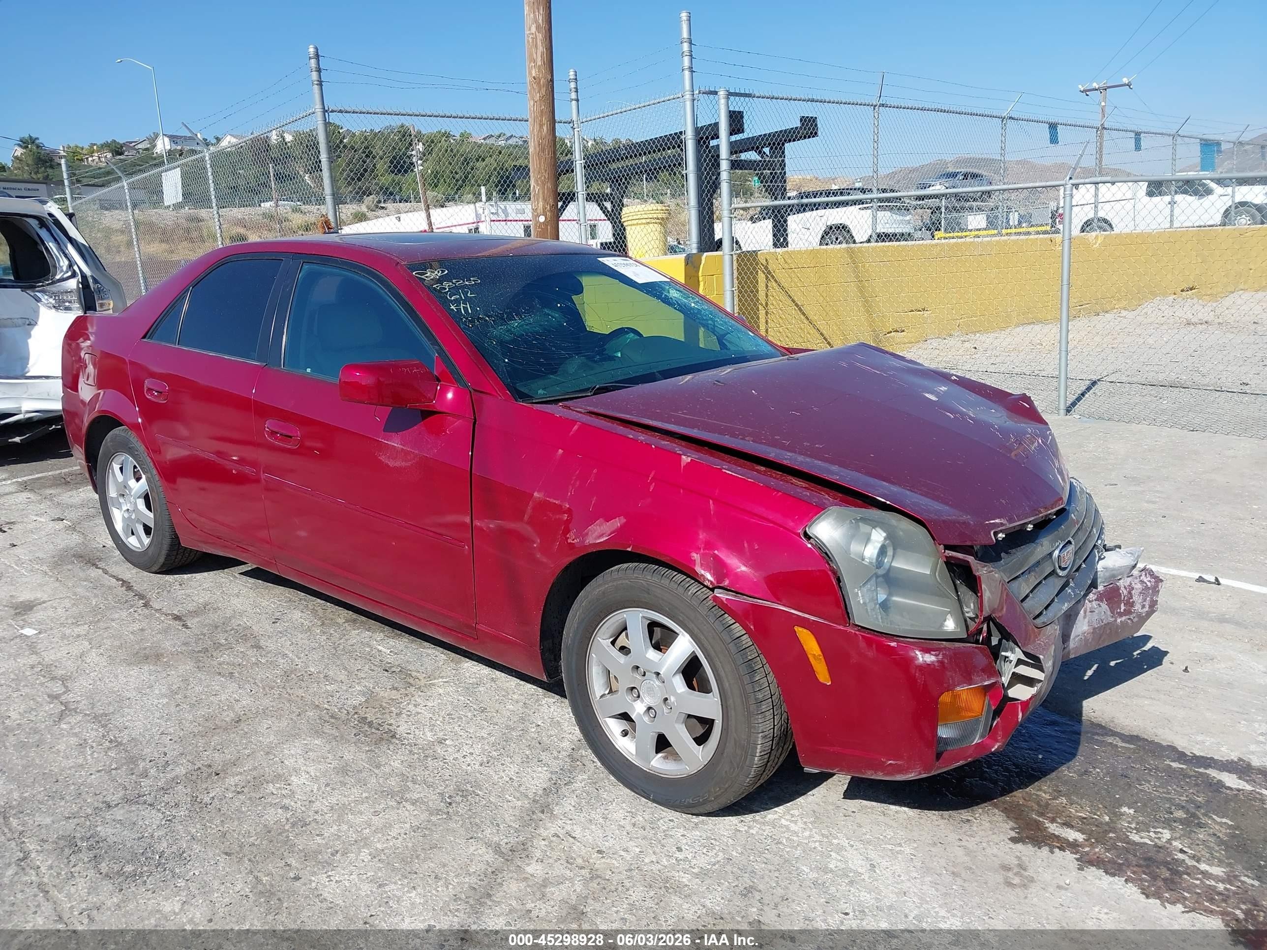 2006 Cadillac Cts Standard Red vin: 1G6DM57T060123747