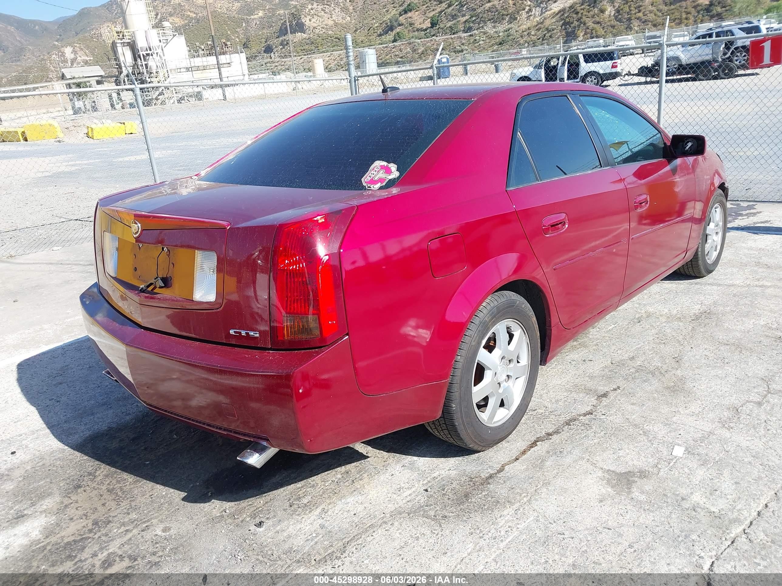 2006 Cadillac Cts Standard Red vin: 1G6DM57T060123747