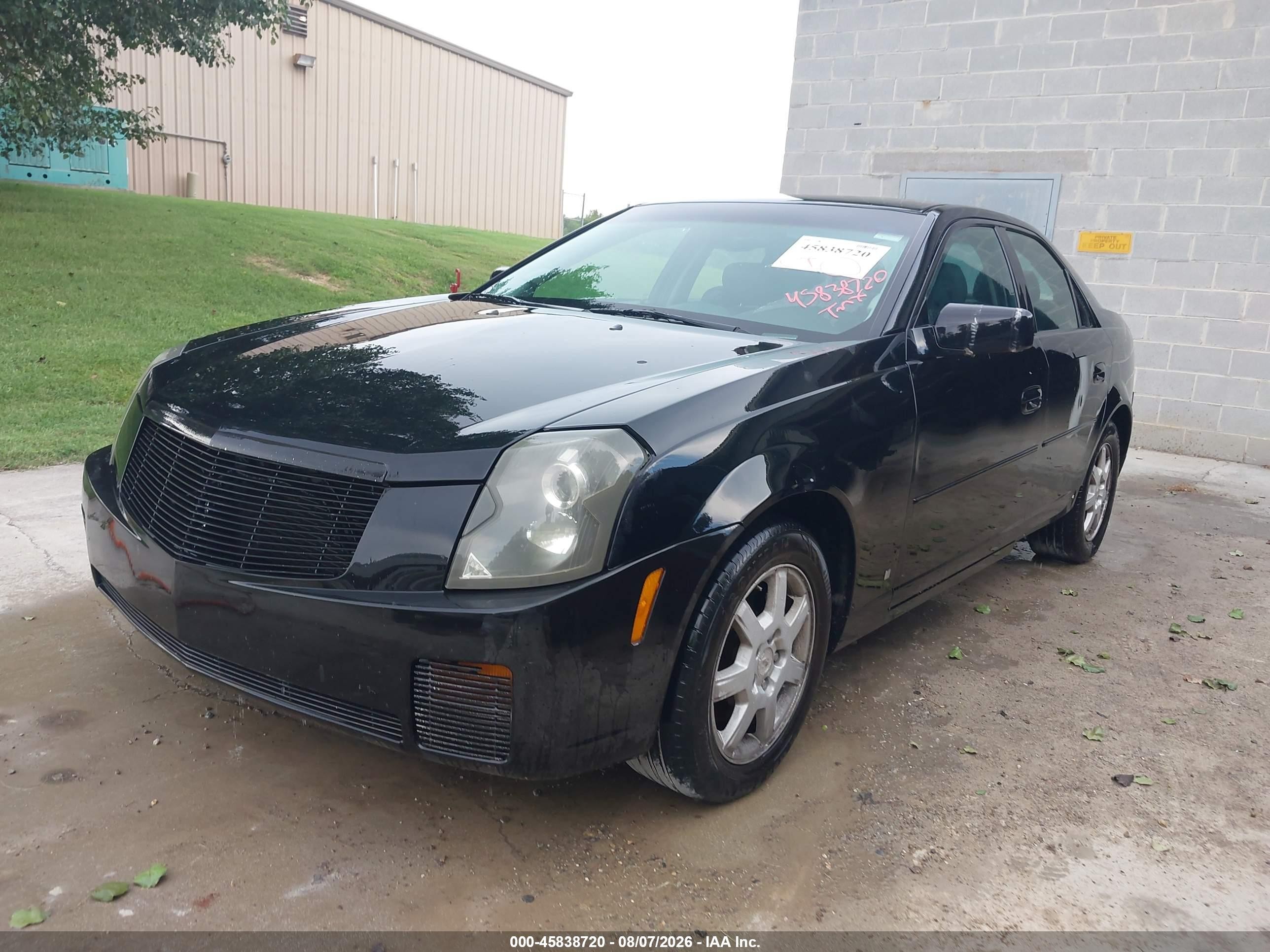 2007 Cadillac Cts Base W/1sa Black vin: 1G6DM57T070141134