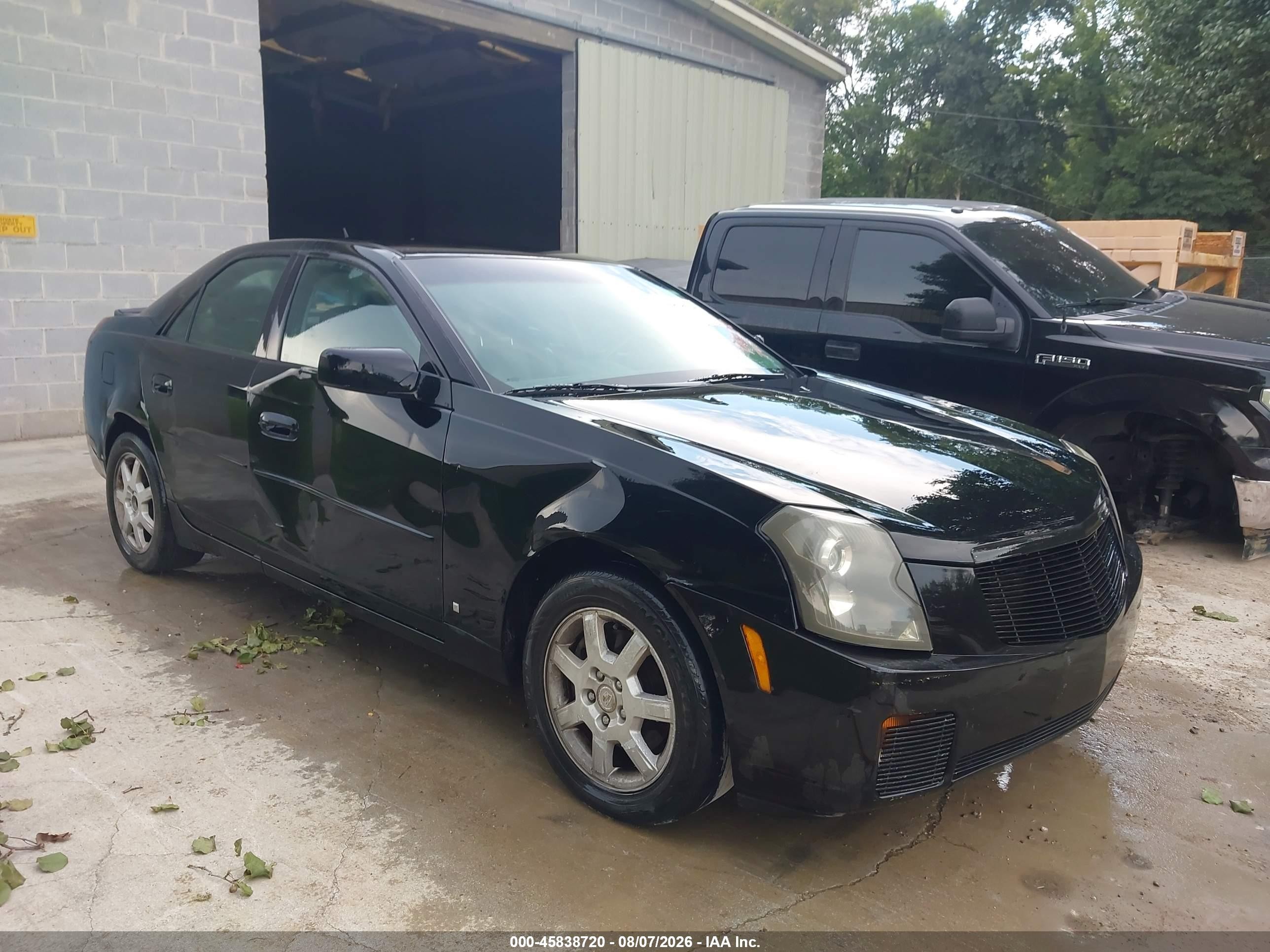 2007 Cadillac Cts Base W/1sa Black vin: 1G6DM57T070141134