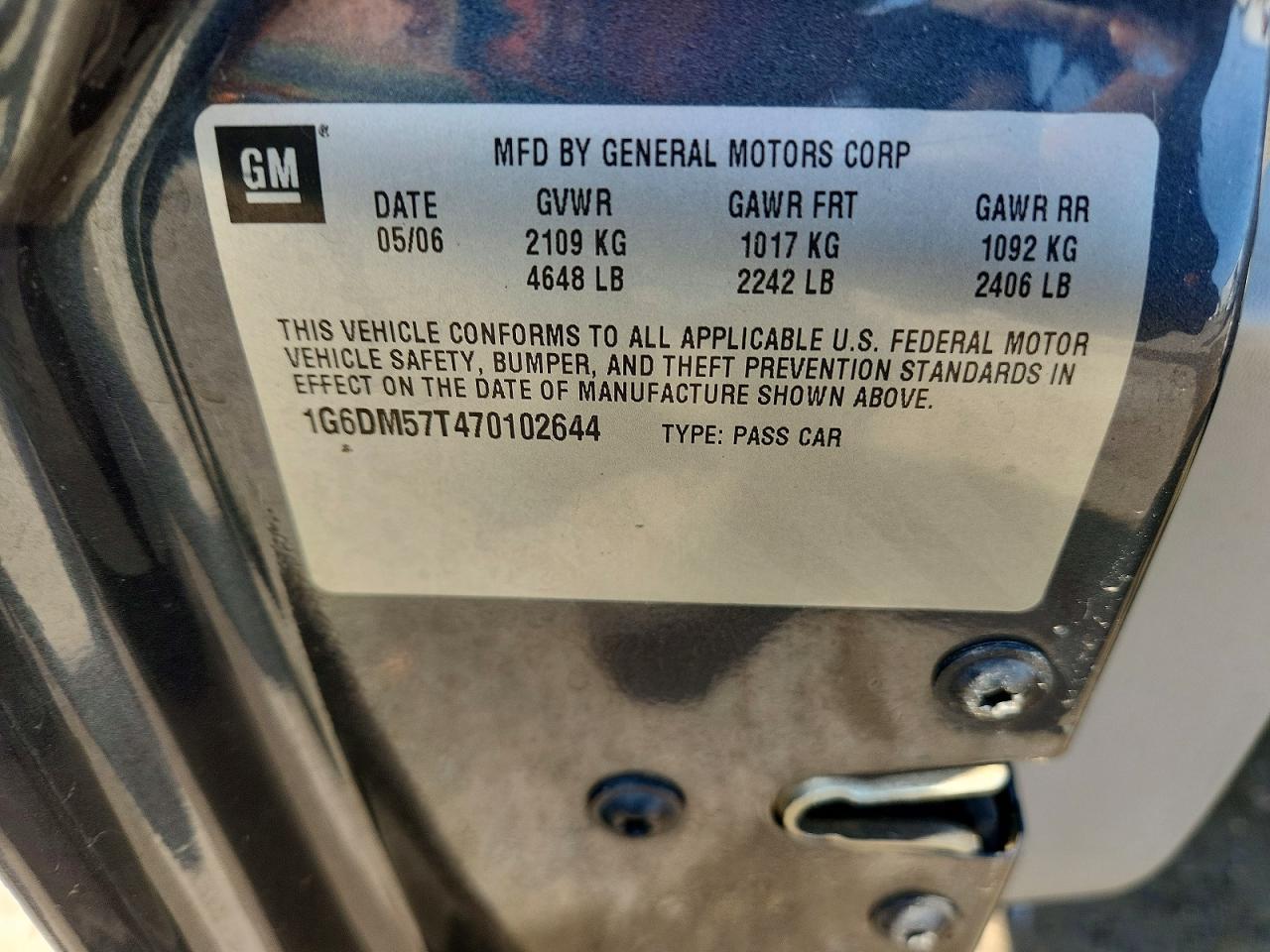 2007 Cadillac Cts Blue vin: 1G6DM57T470102644
