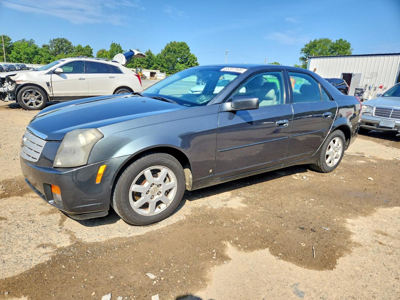 2007 Cadillac Cts Blue vin: 1G6DM57T470102644