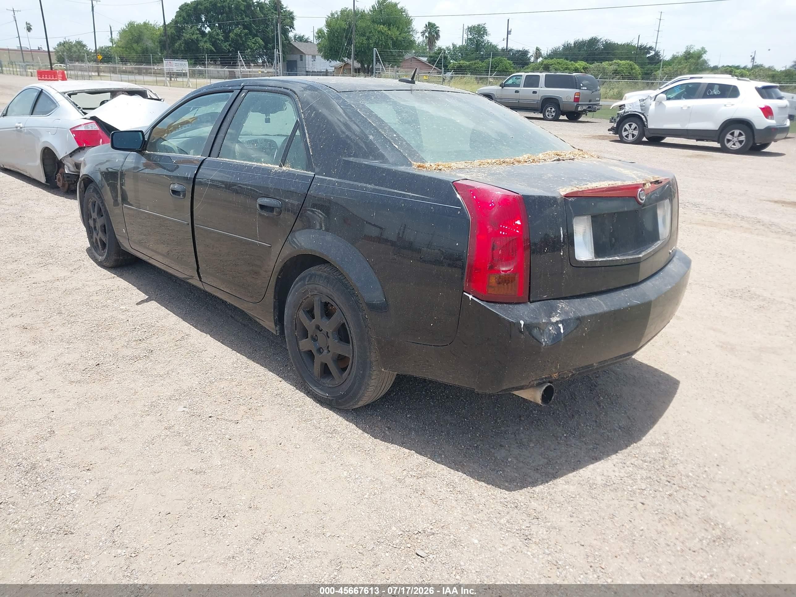 2007 Cadillac Cts Base W/1sa Черный vin: 1G6DM57T470111618