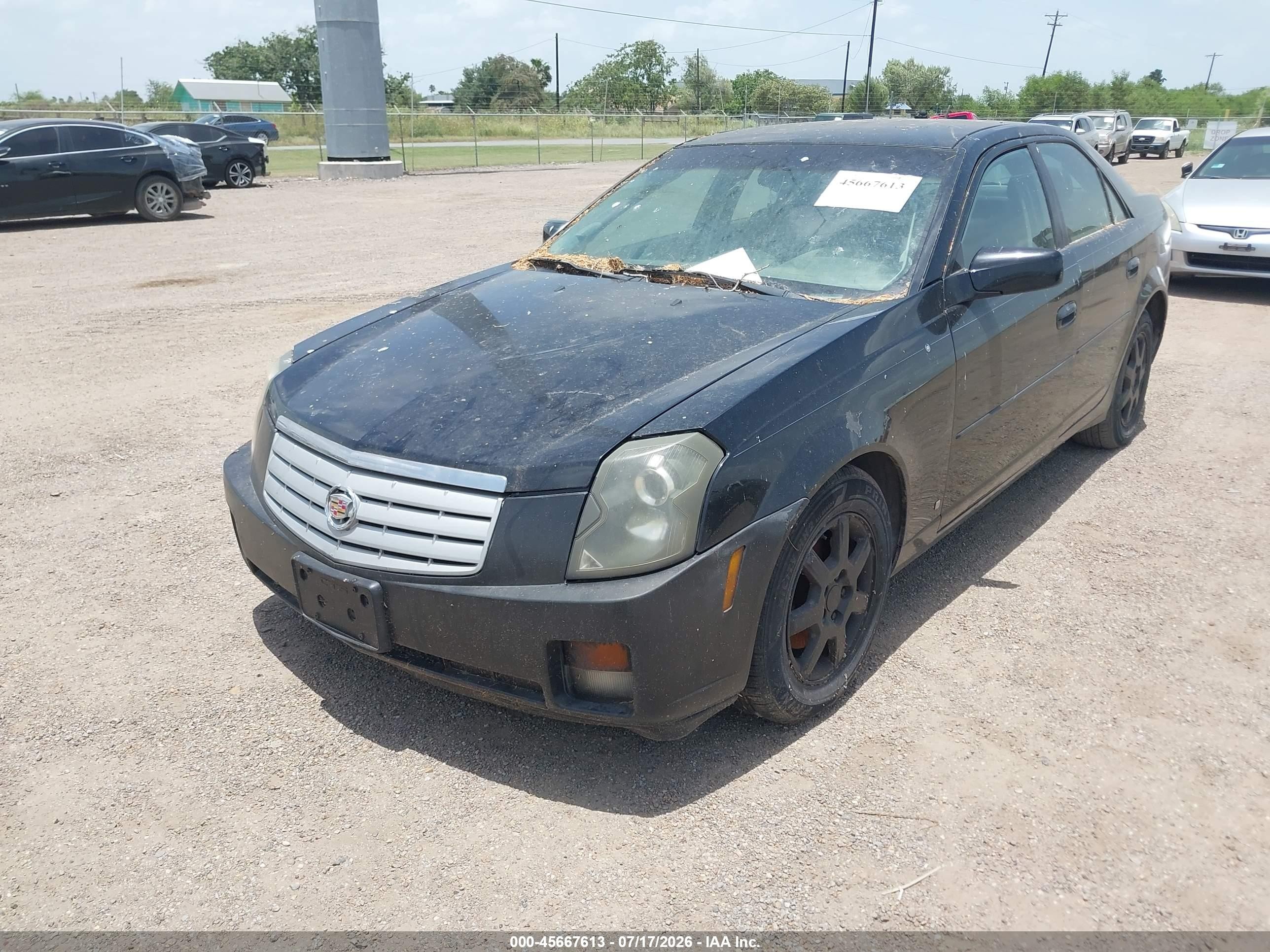 2007 Cadillac Cts Base W/1sa Черный vin: 1G6DM57T470111618