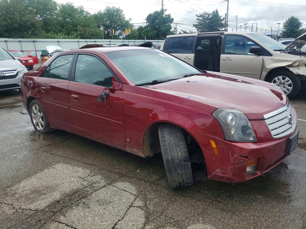 2007 Cadillac Cts Red vin: 1G6DM57T670134544