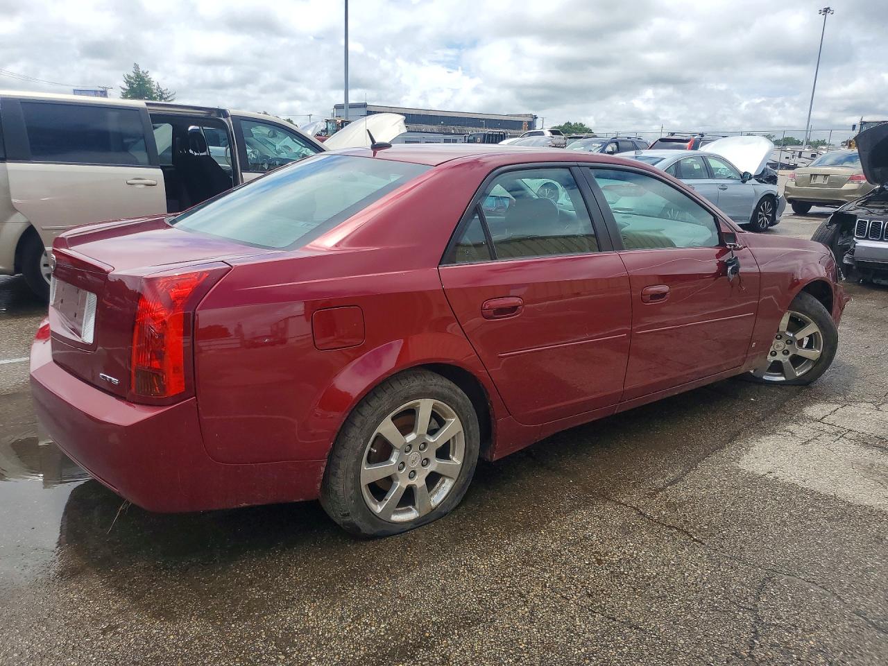 2007 Cadillac Cts Red vin: 1G6DM57T670134544